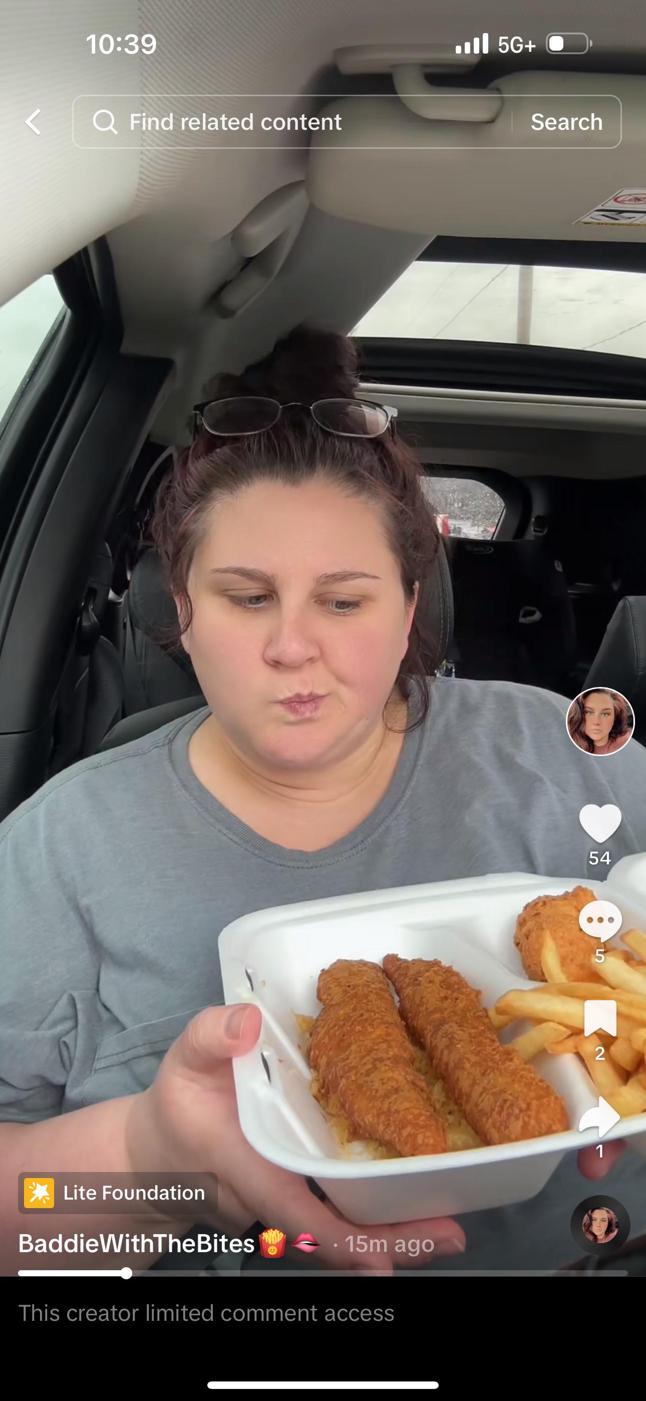 She wonders why her fast food order is wrong more than the average(04)