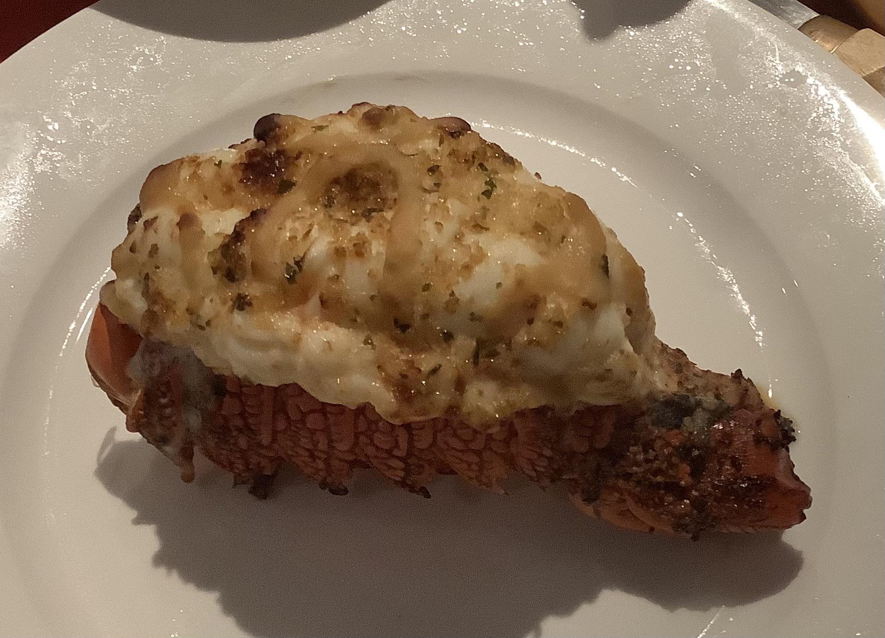 Tried another air fried lobster tail today. This time with less garlic