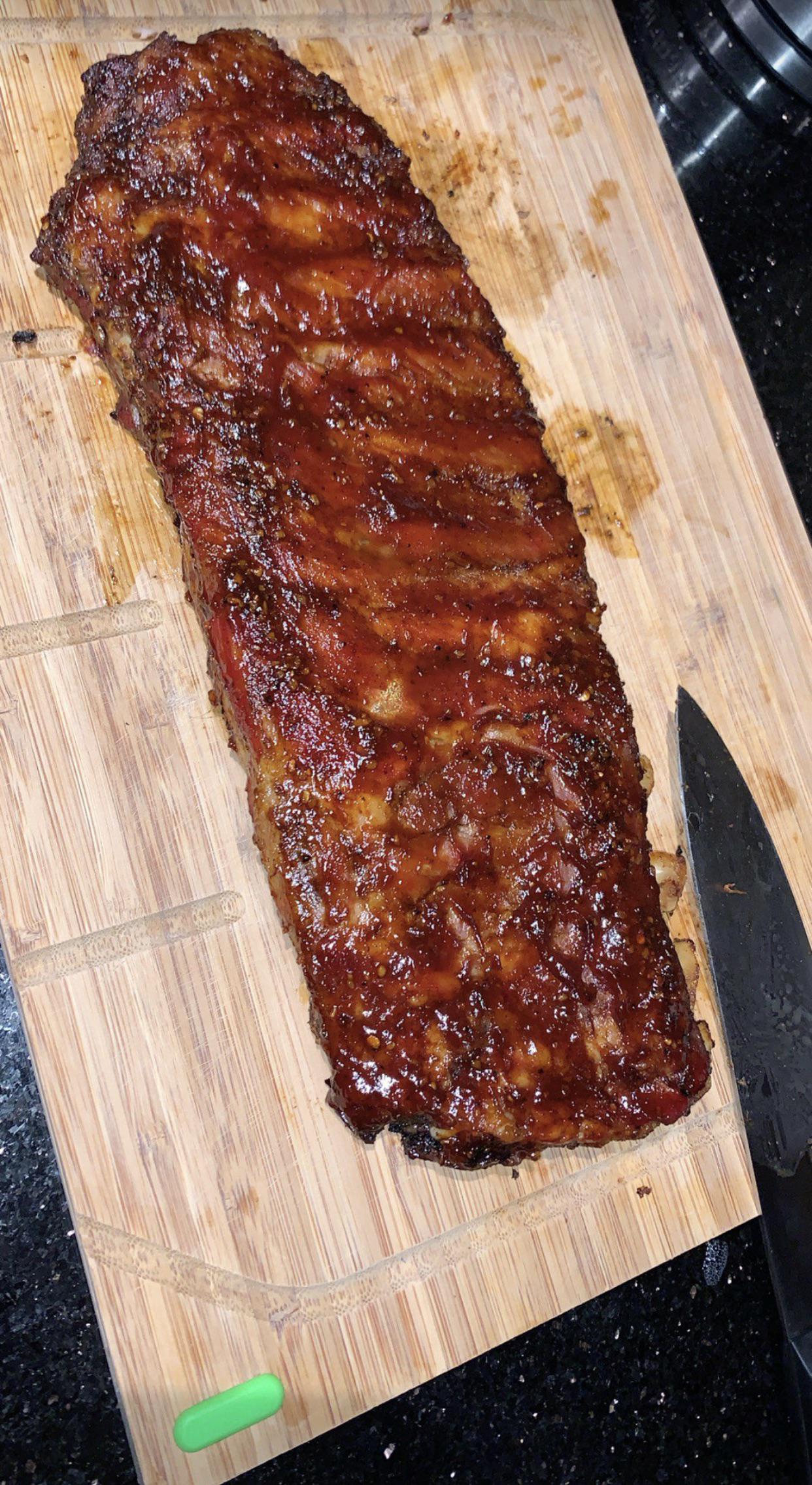 My first attempt at smoked ribs on a gas grill r/grilling