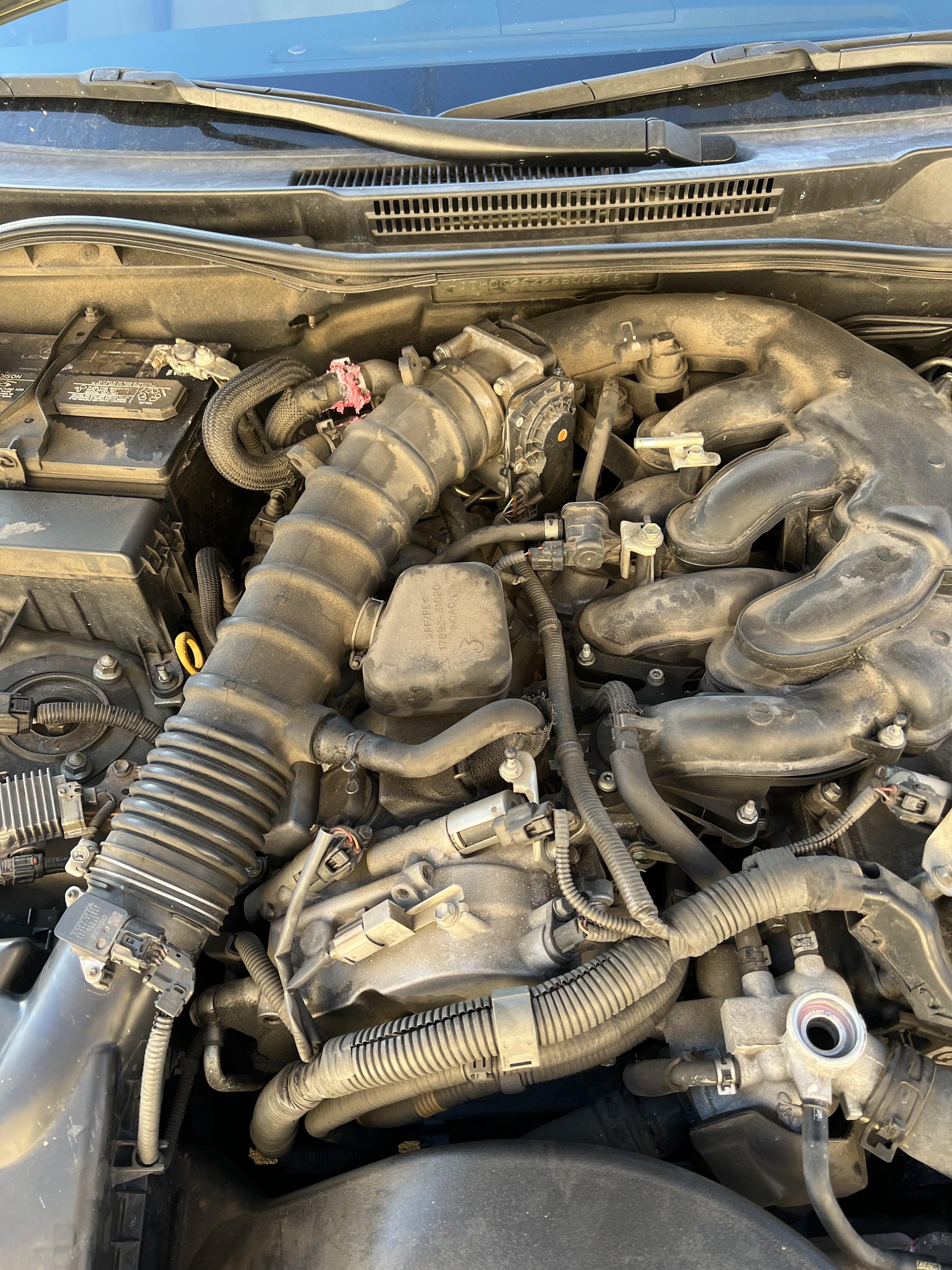 Dried coolant from some valves? 2006 Lexus IS250 there are some valves