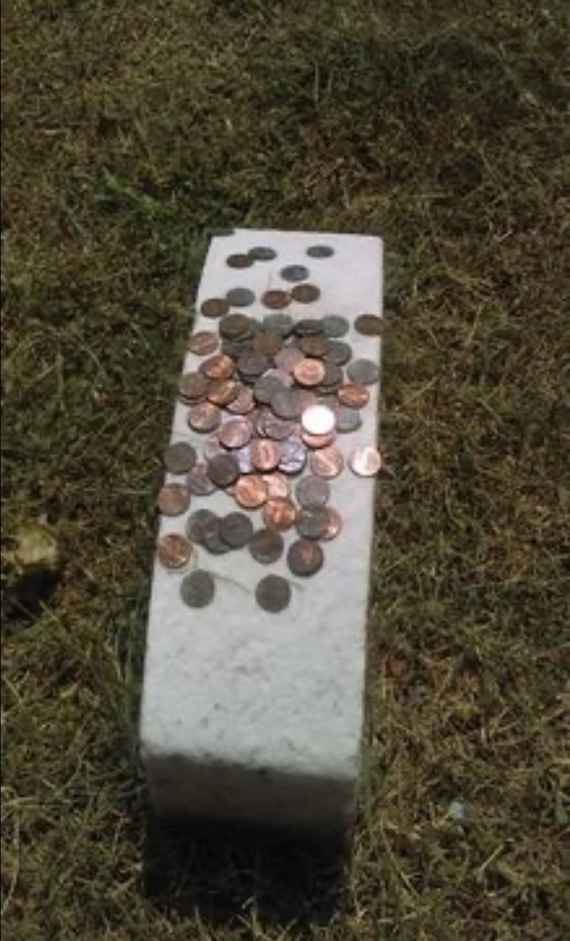 Abe Lincoln pennies all over John Wilkes Booth’s grave r/Presidents