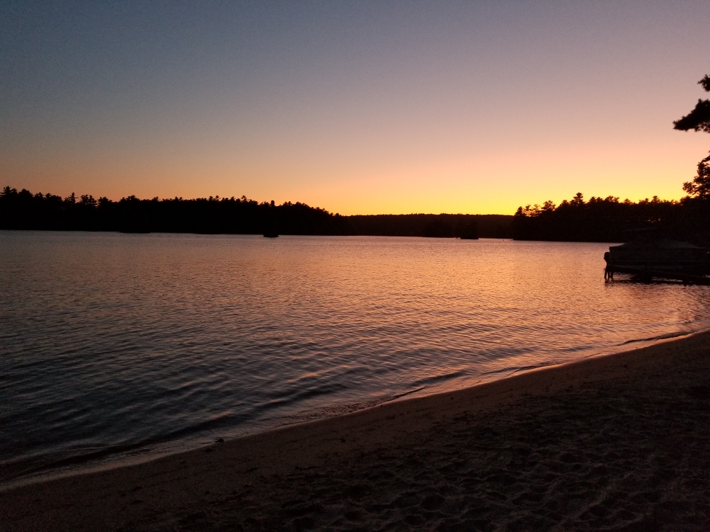 Sunset at Little Sebago Lake r/Maine