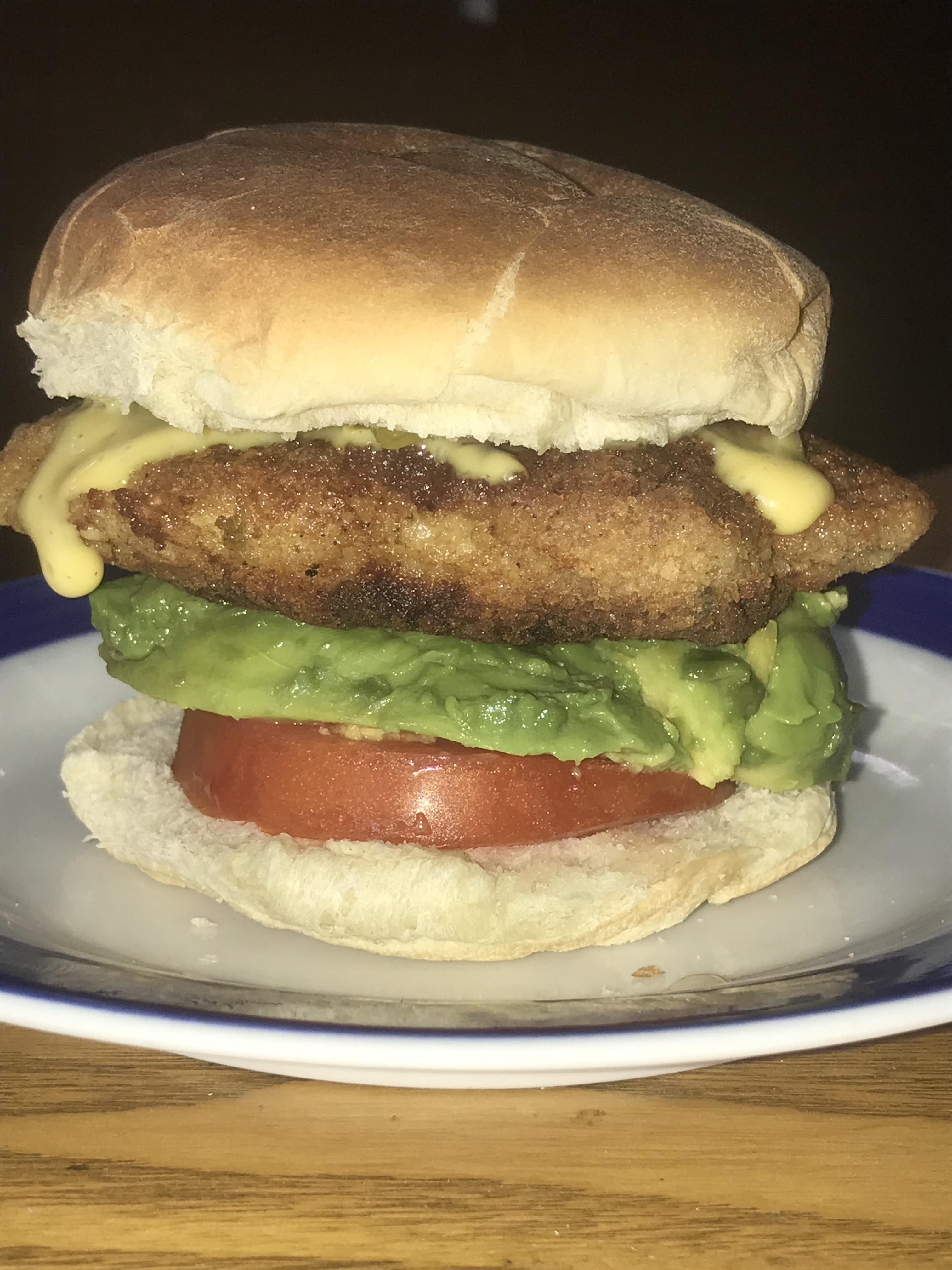 [homemade] PanFried Chicken Sandwich r/food