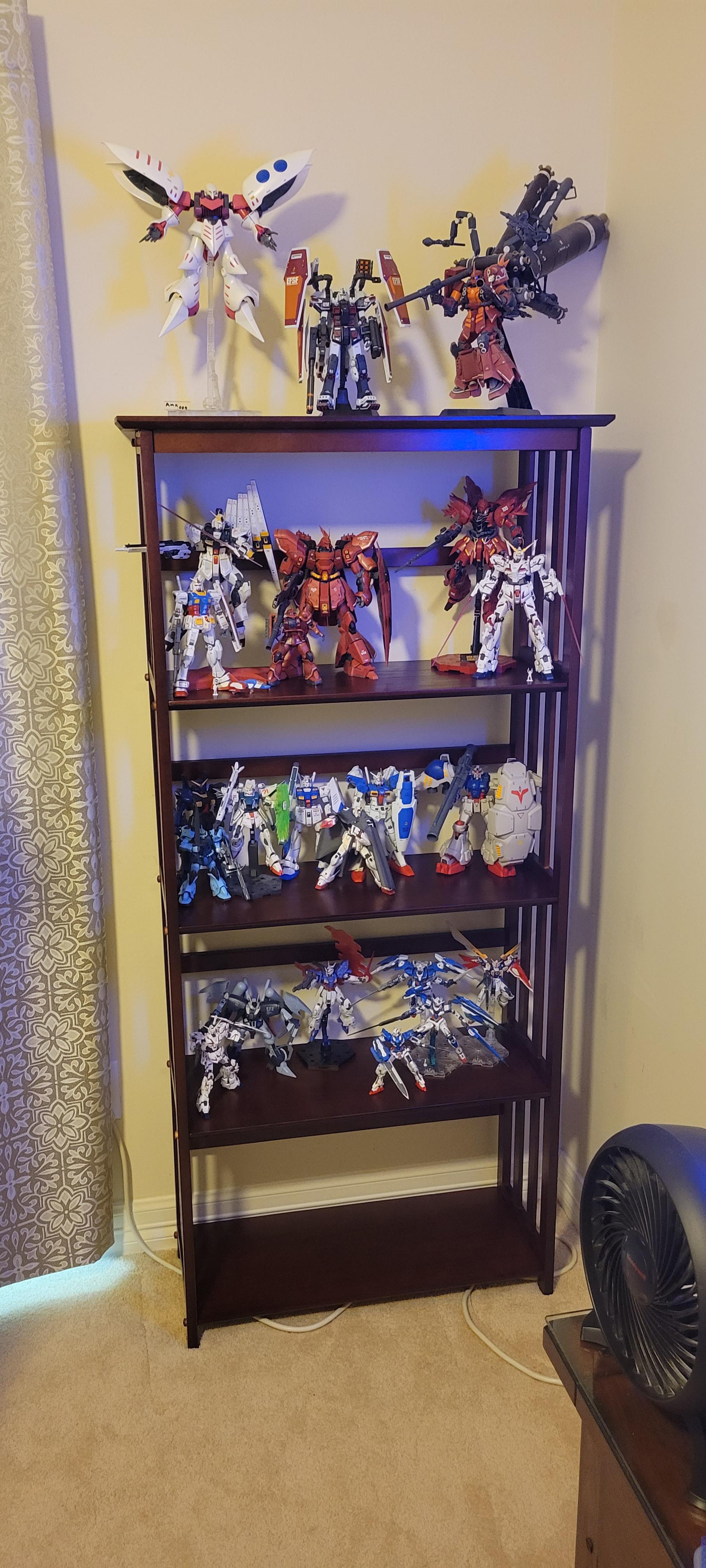 the new shelf finally arrived r/Gunpla