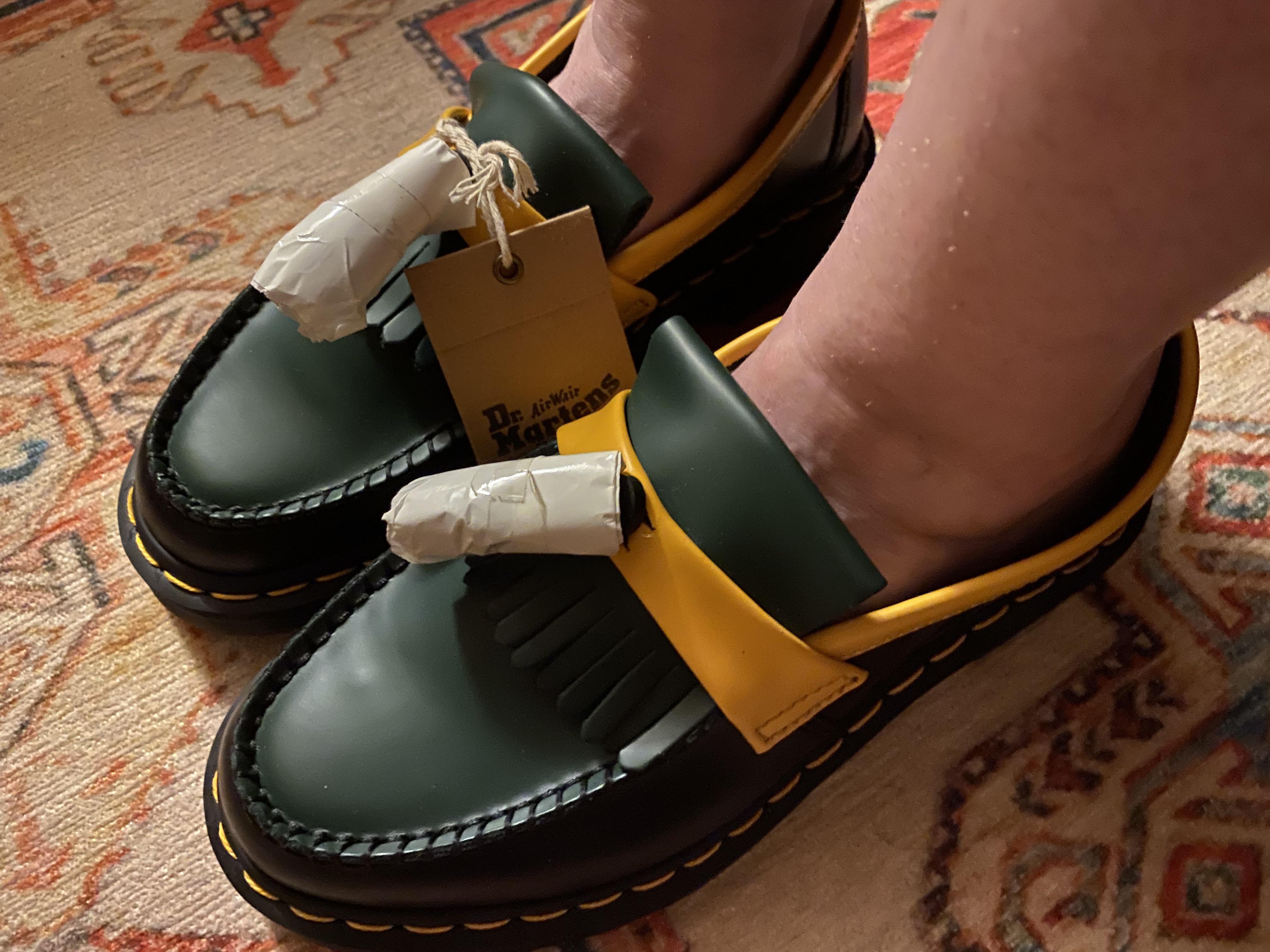 They are beautiful but they run really big. Really really big. Adrian loafers. r/DrMartens