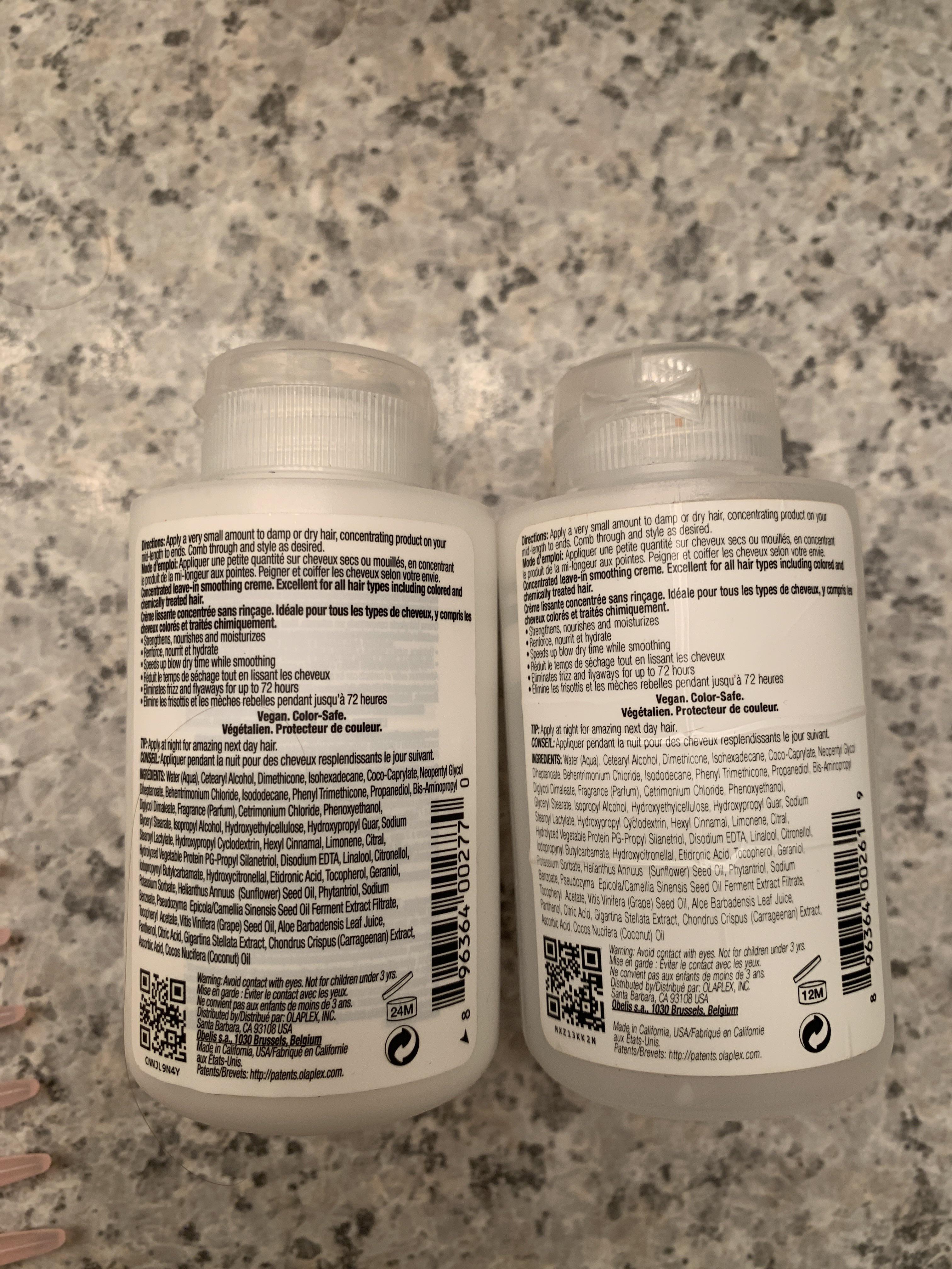 Was I sold fake olaplex 6? The one on the right is from Sephora, on