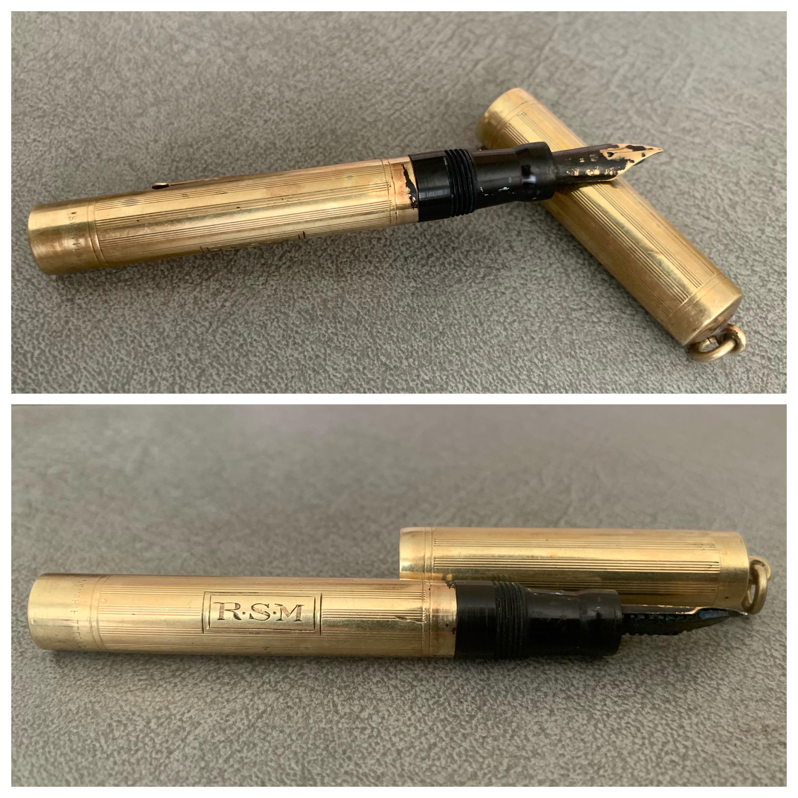 Vintage 14ct gold Swan fountain pen from Mabie, Todd & Co, made sometime between 1907 and 1930