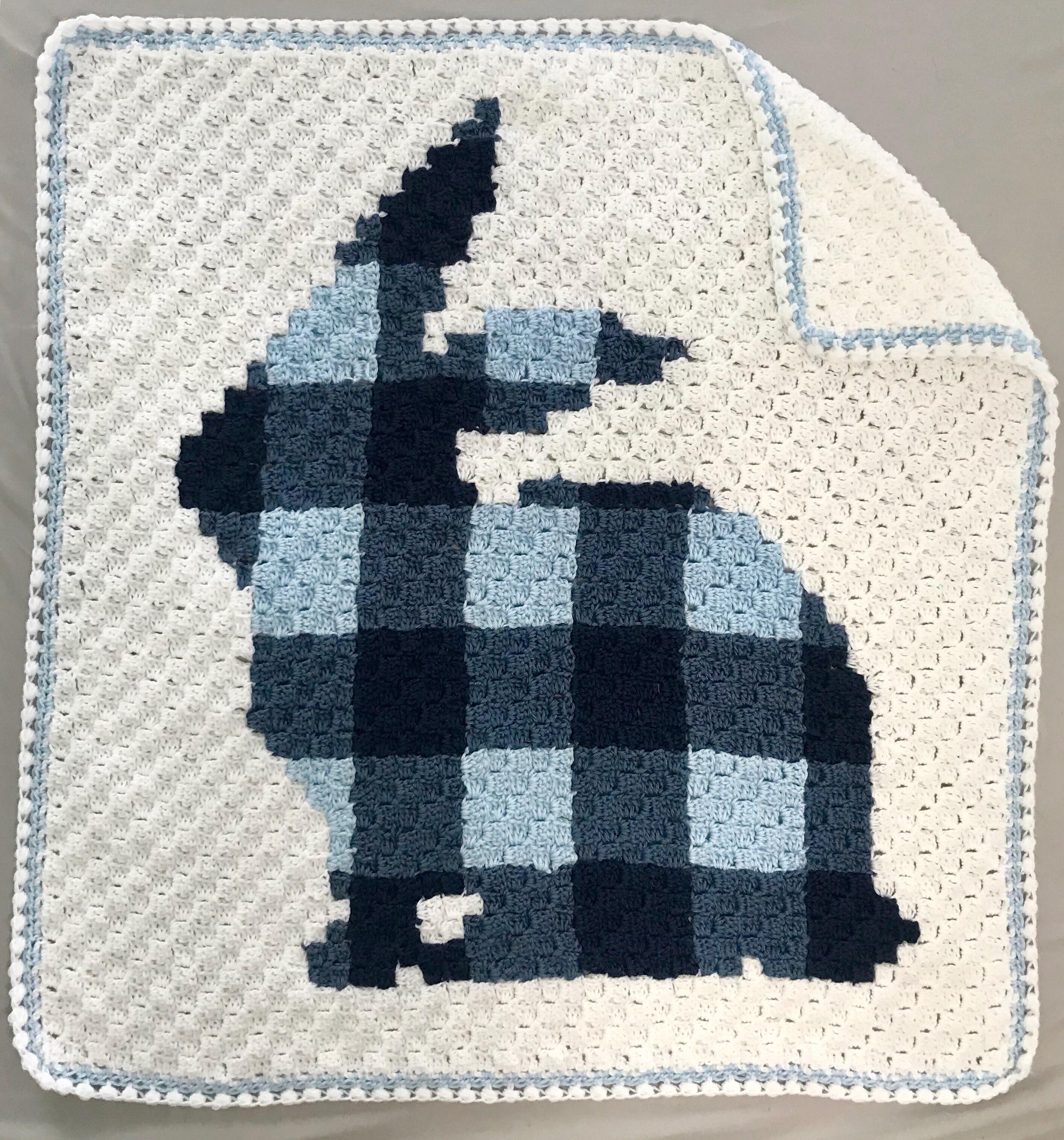 FO C2C bunny baby blanket r/crochet