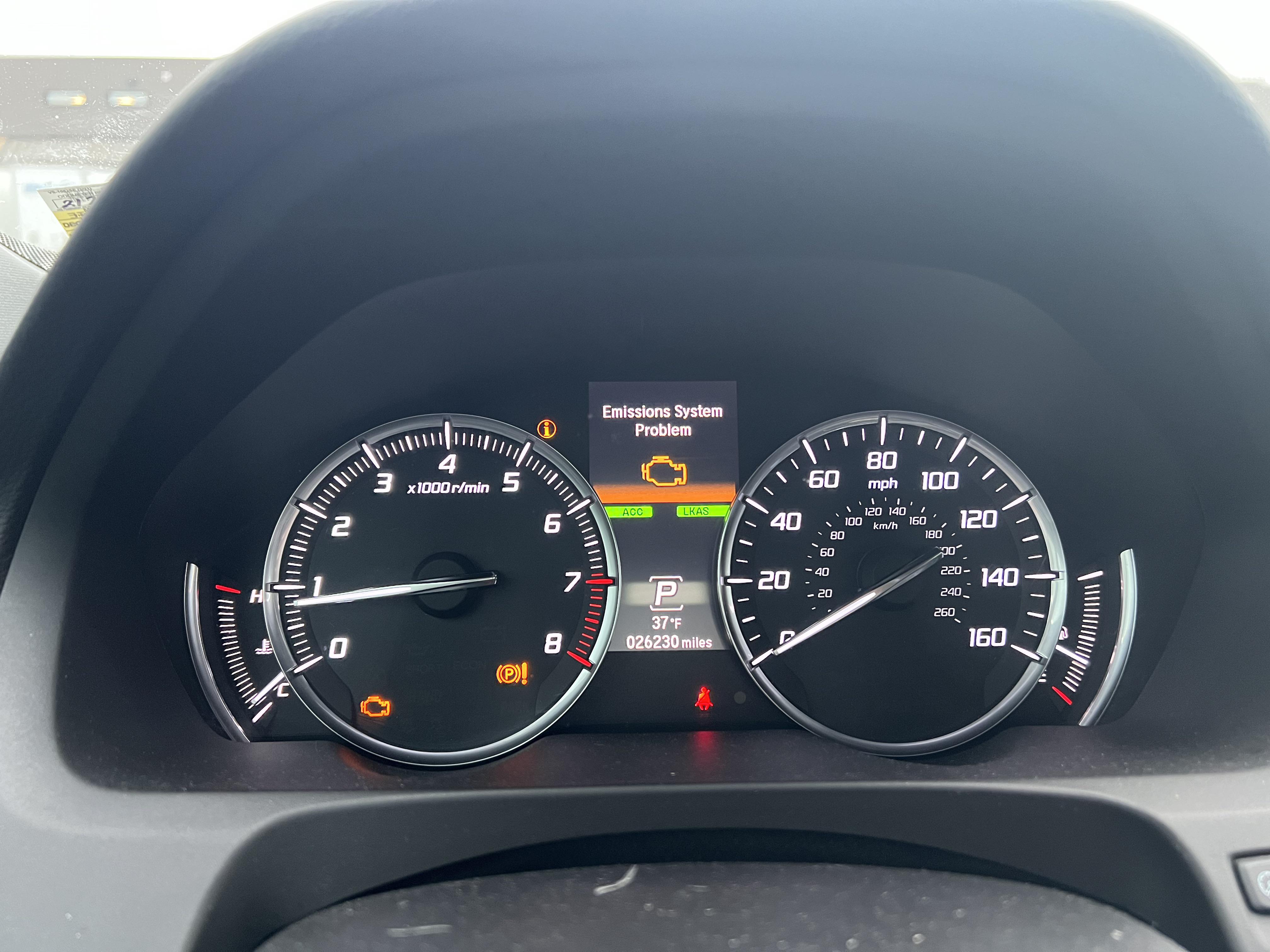 Check engine / electric parking brake light r/Acura