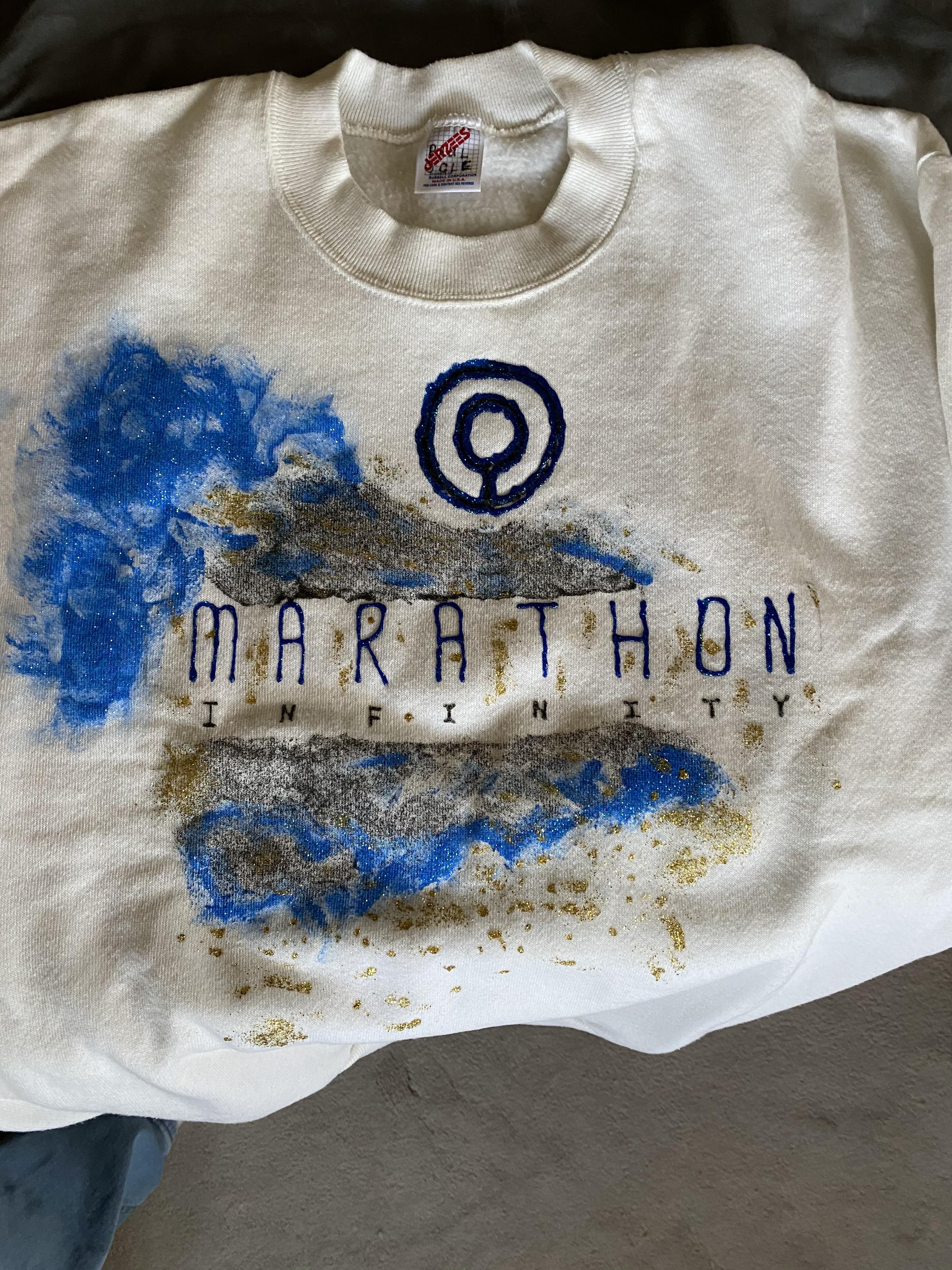 Cleaning out my old room at my moms house, found this sweatshirt I made