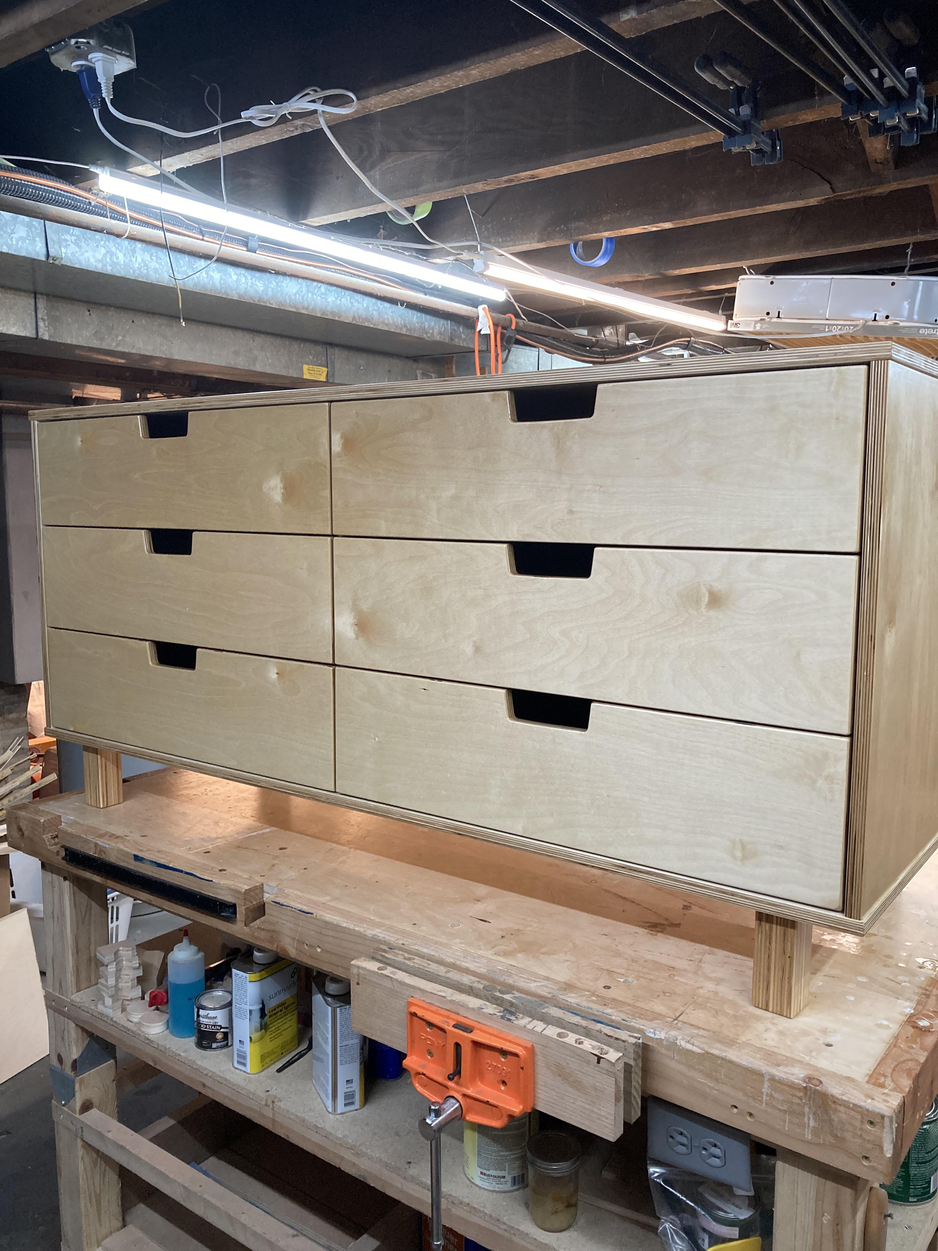 Baltic birch plywood dresser. The legs are my favorite with exposed end
