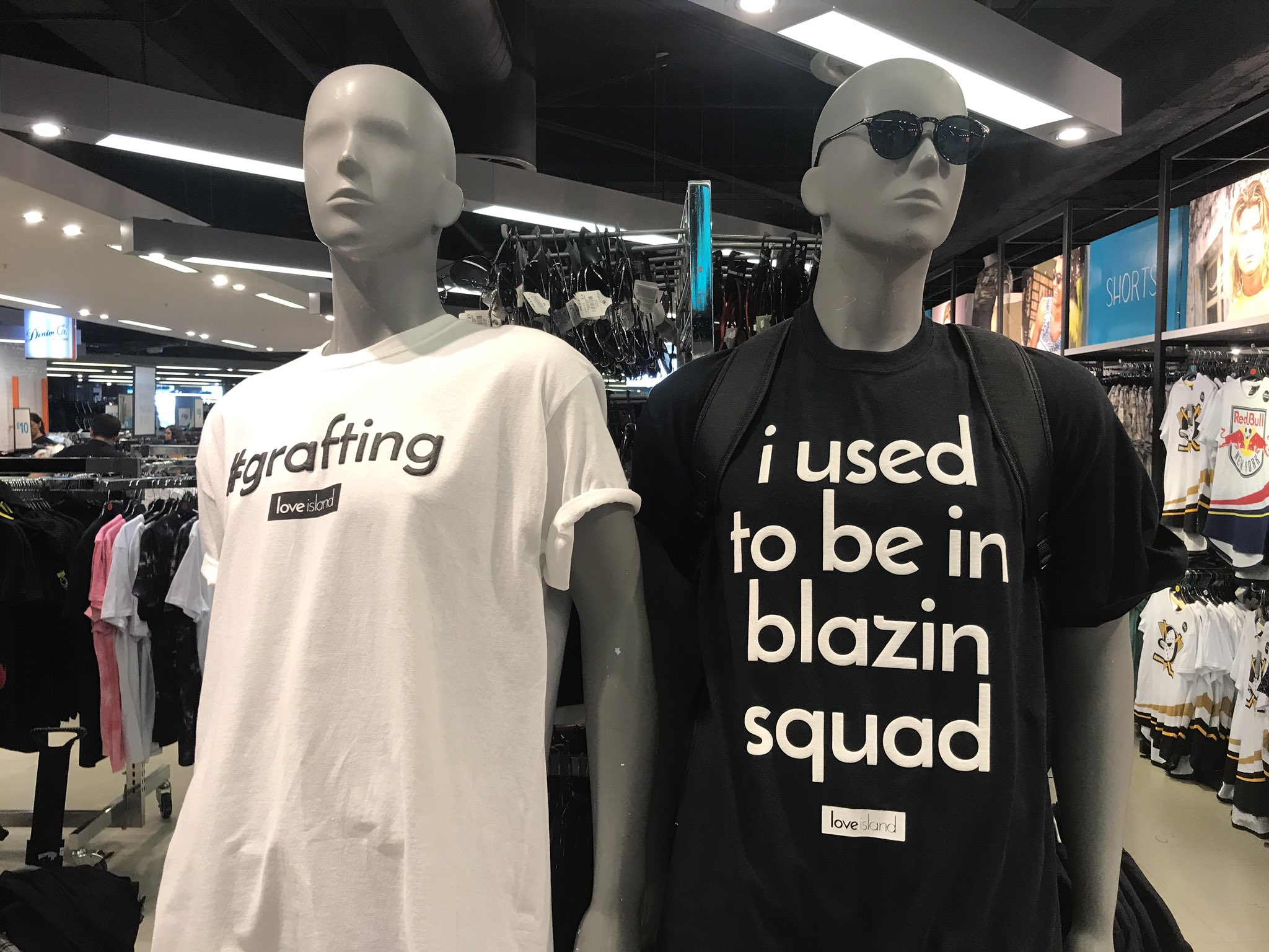 Primark selling t shirts with hashtag from TV show example of 52
