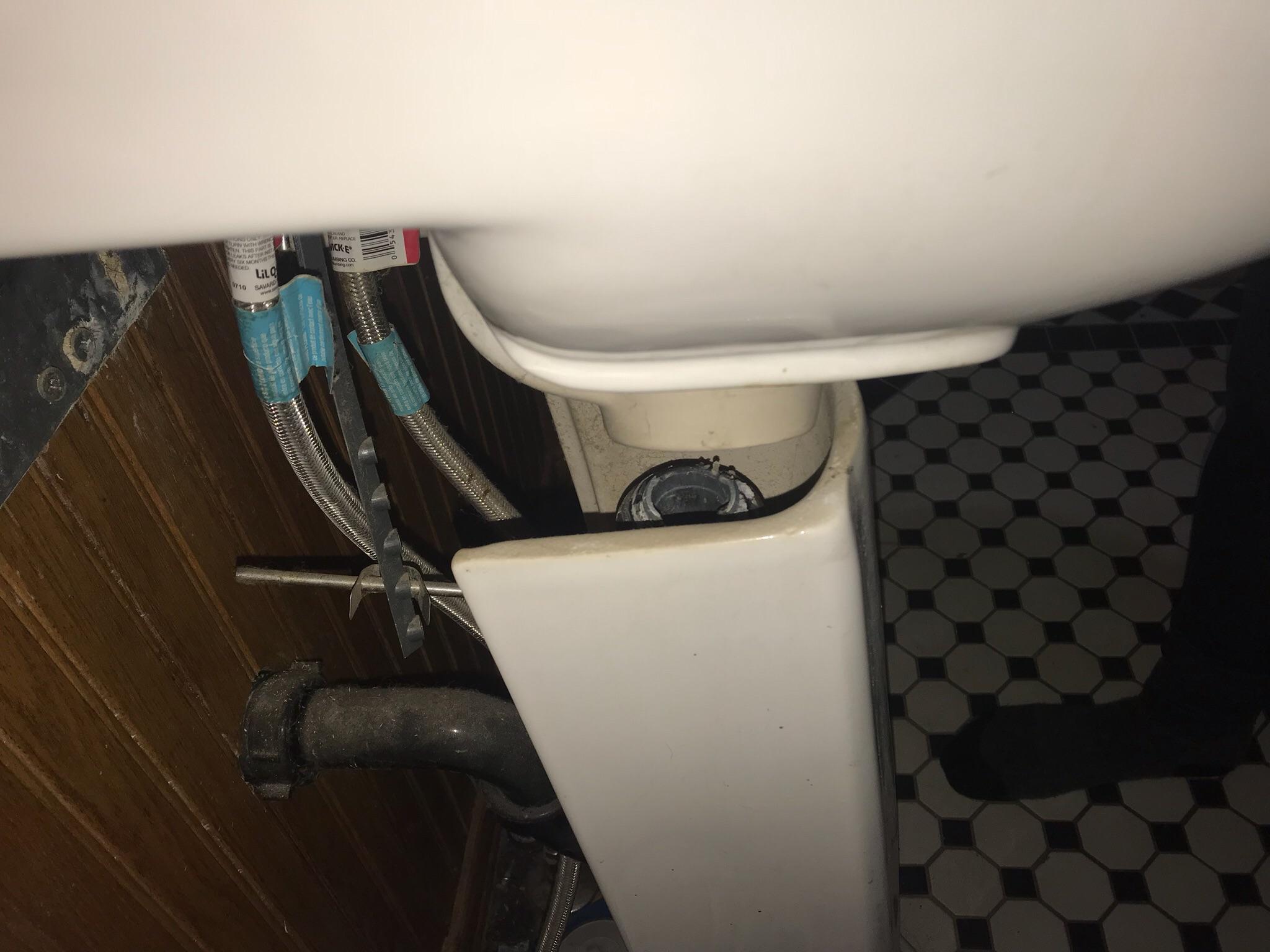 Please help the bowl of the sink fell off the stand, now they have a