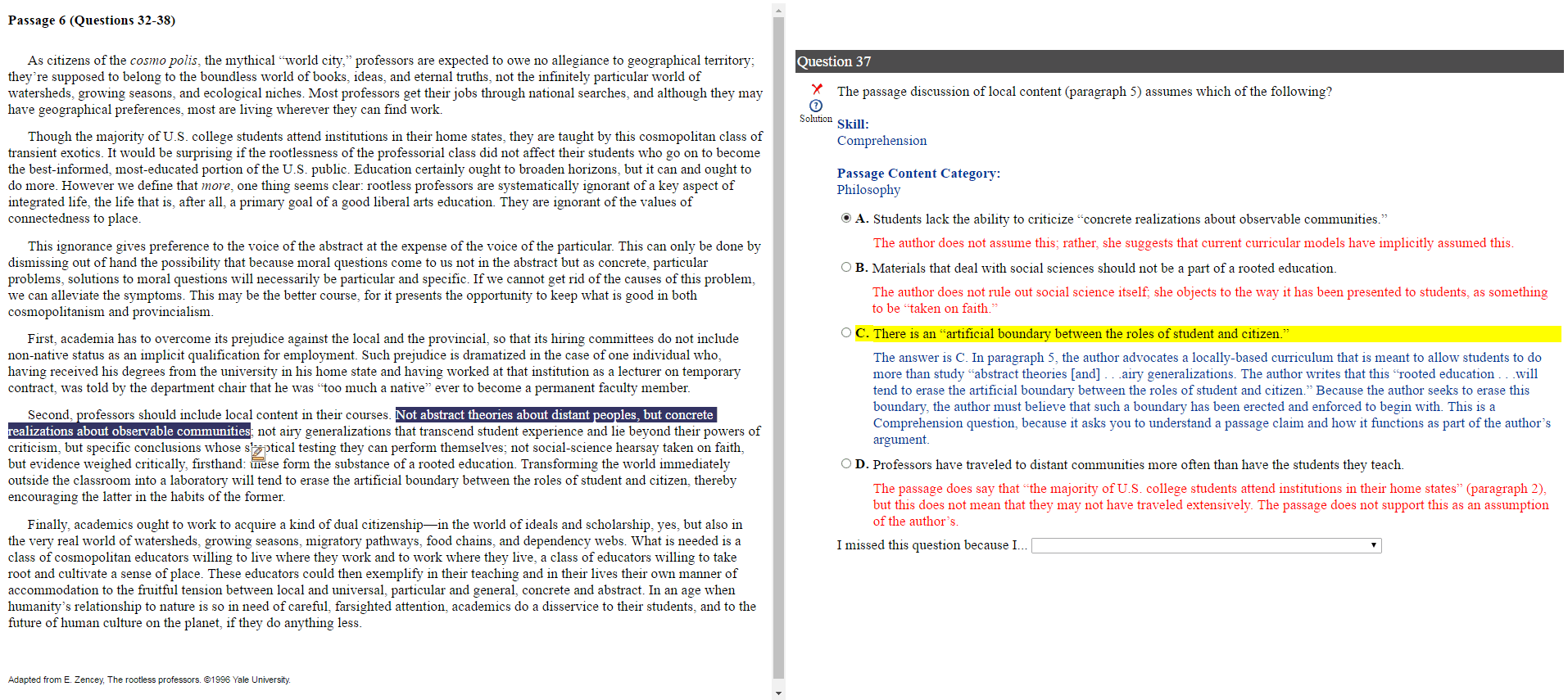 AAMC FL1 CARS 33 Mcat
