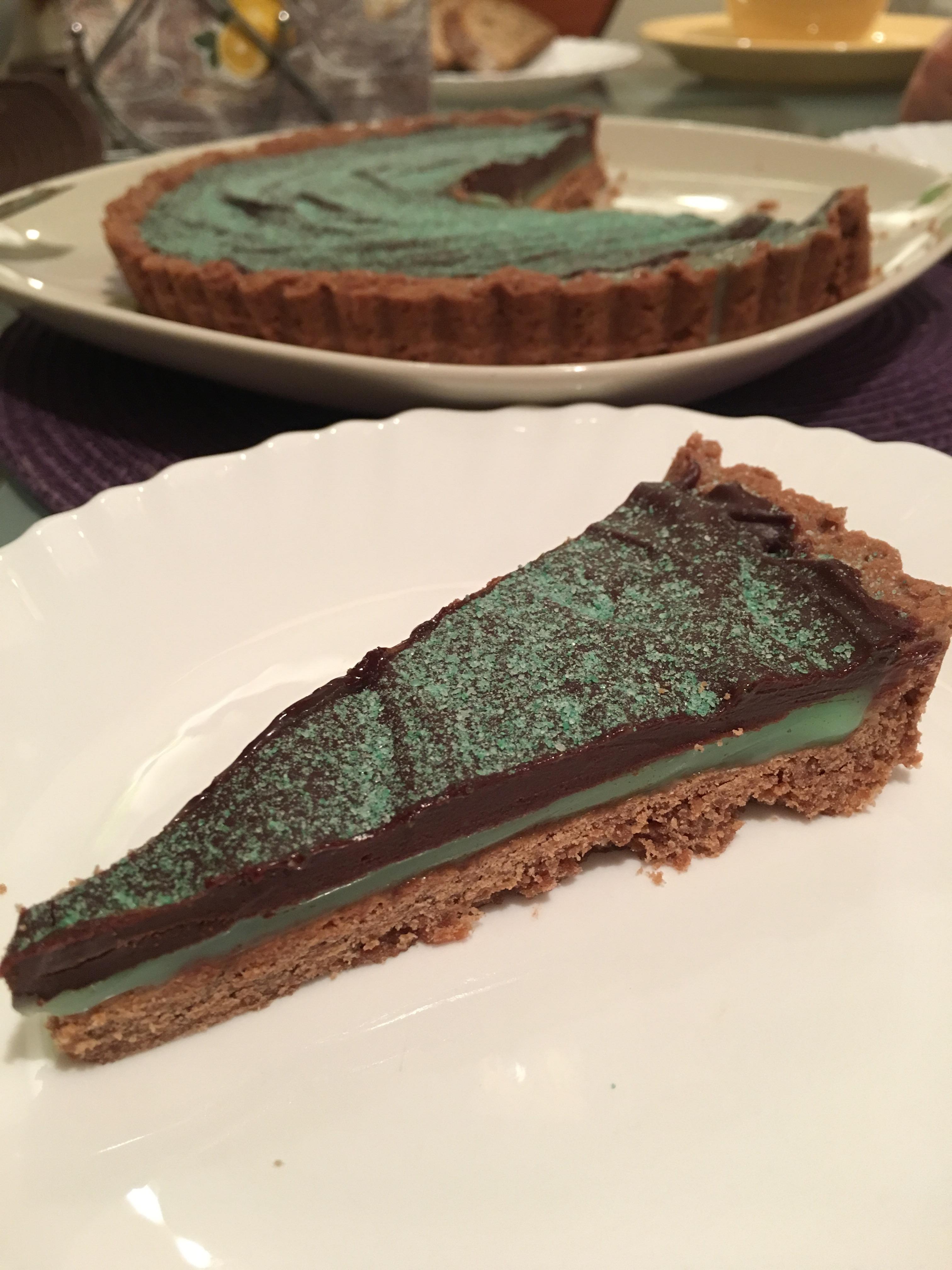 [Homemade] Chocolate Mint Tart r/food