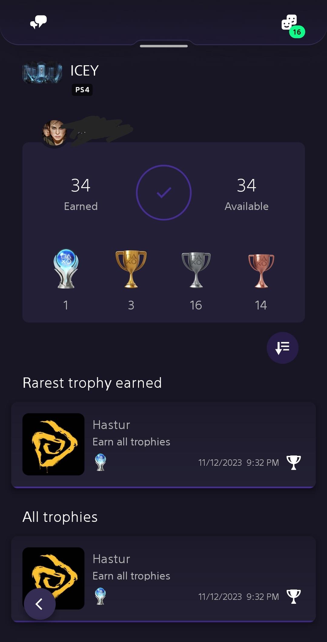 [ICEY] Plat #198 : r/Trophies