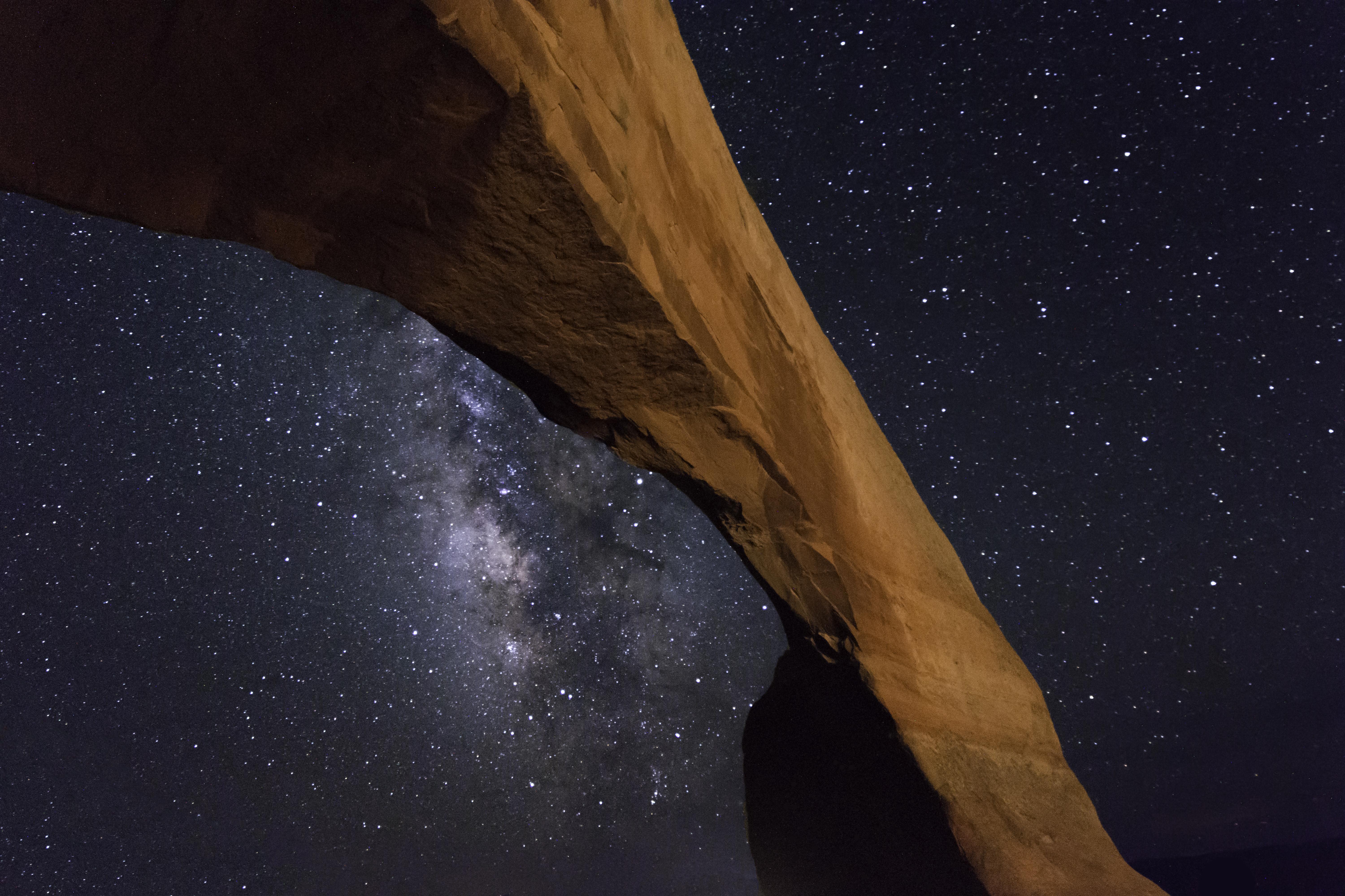 The stars in Moab, Utah are as bright as I've ever seen them. [OC