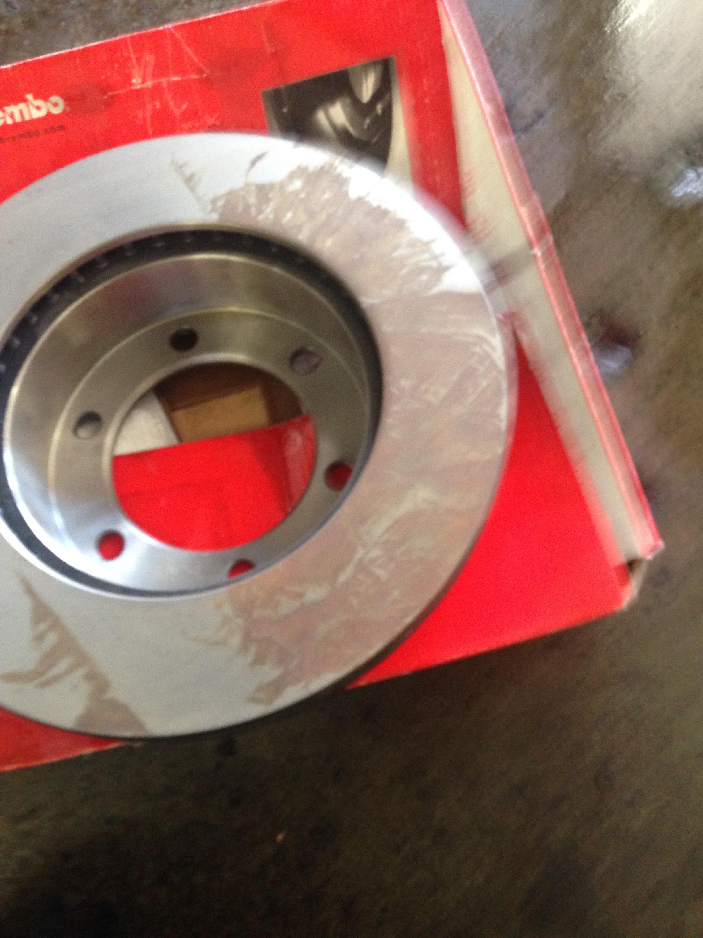 New Brembo rotors have a stain? Should I be worried or will this come