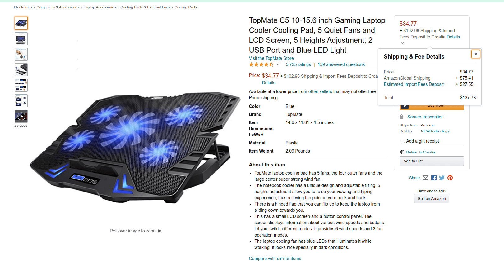 Buy a cooling pad they say, it won't be expensive they say! r