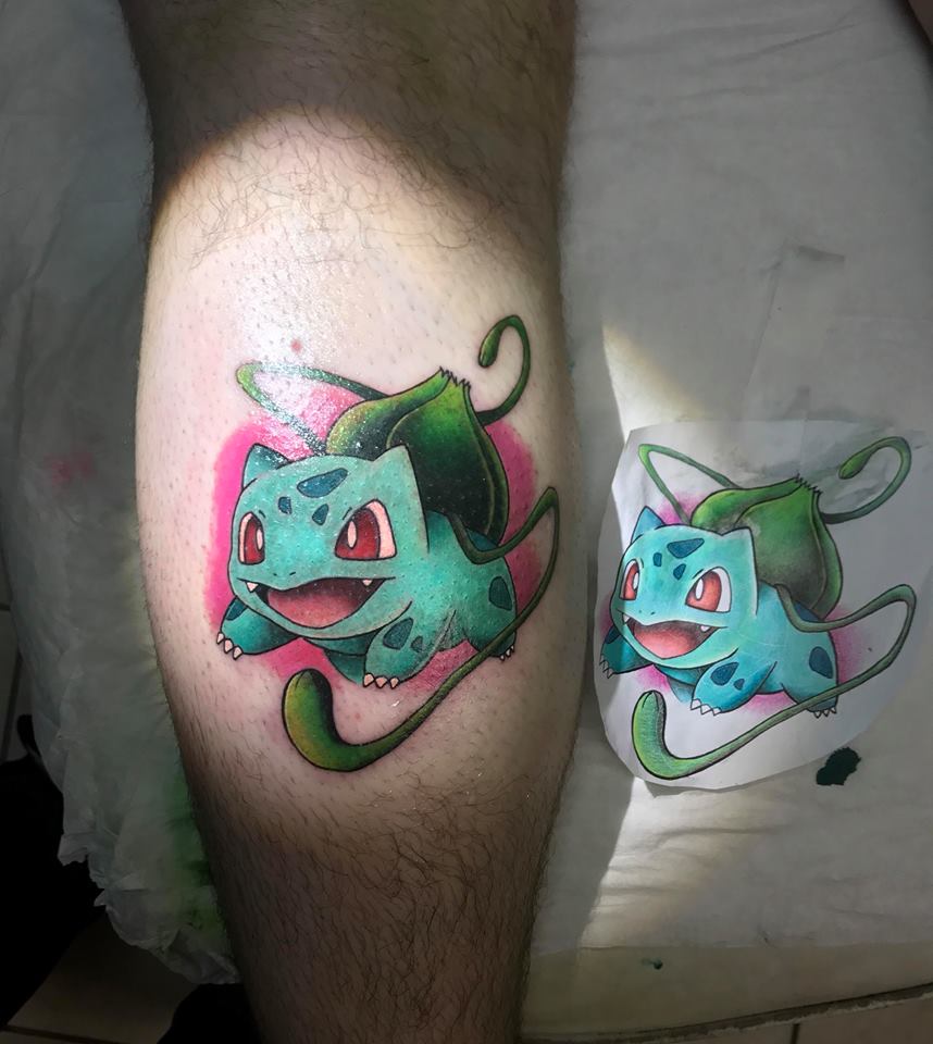 Just got this Bulbasaur on my calf. Absolutely love it