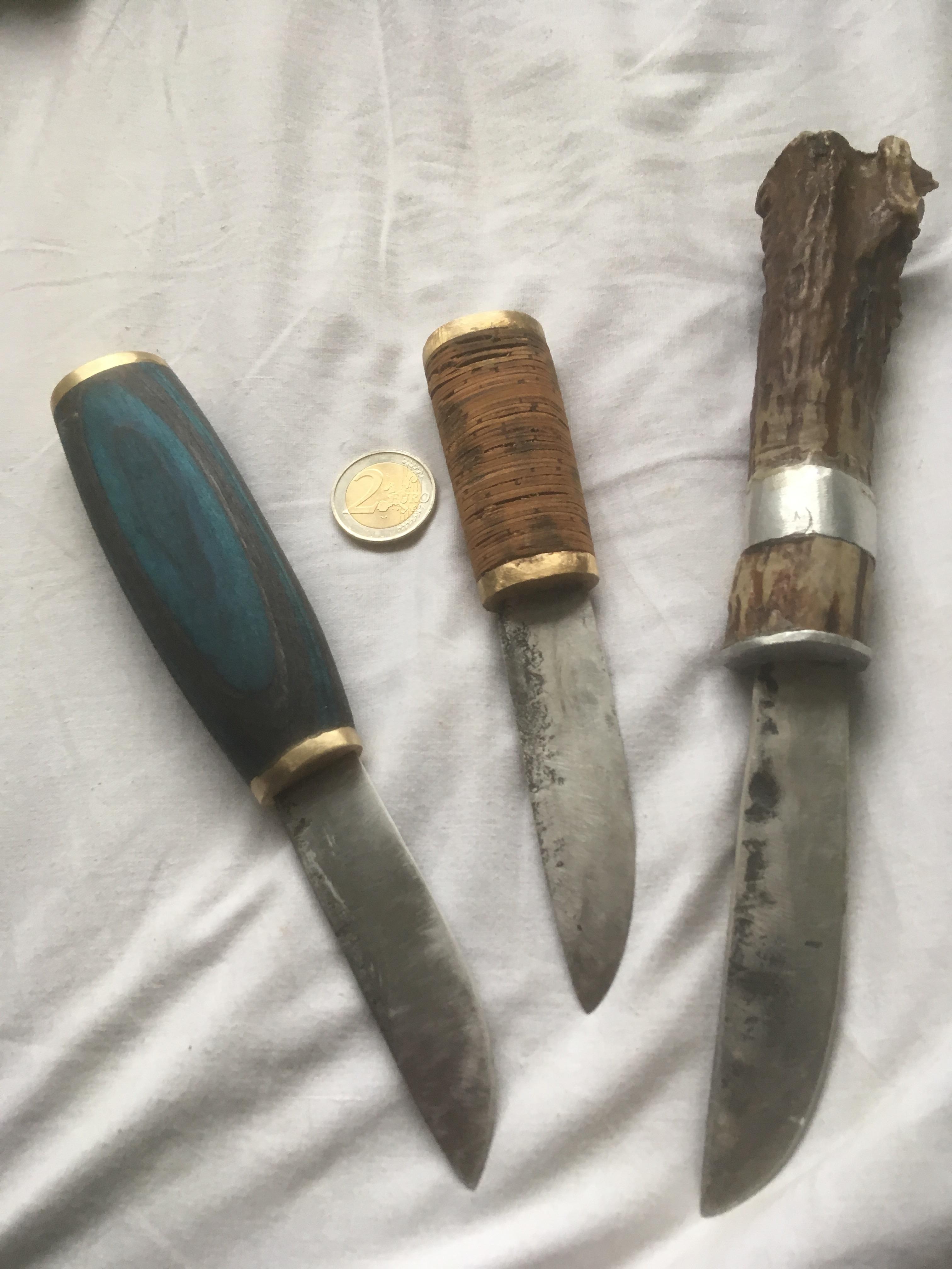 Im 14 and I have made three knives so far , my first on the right and