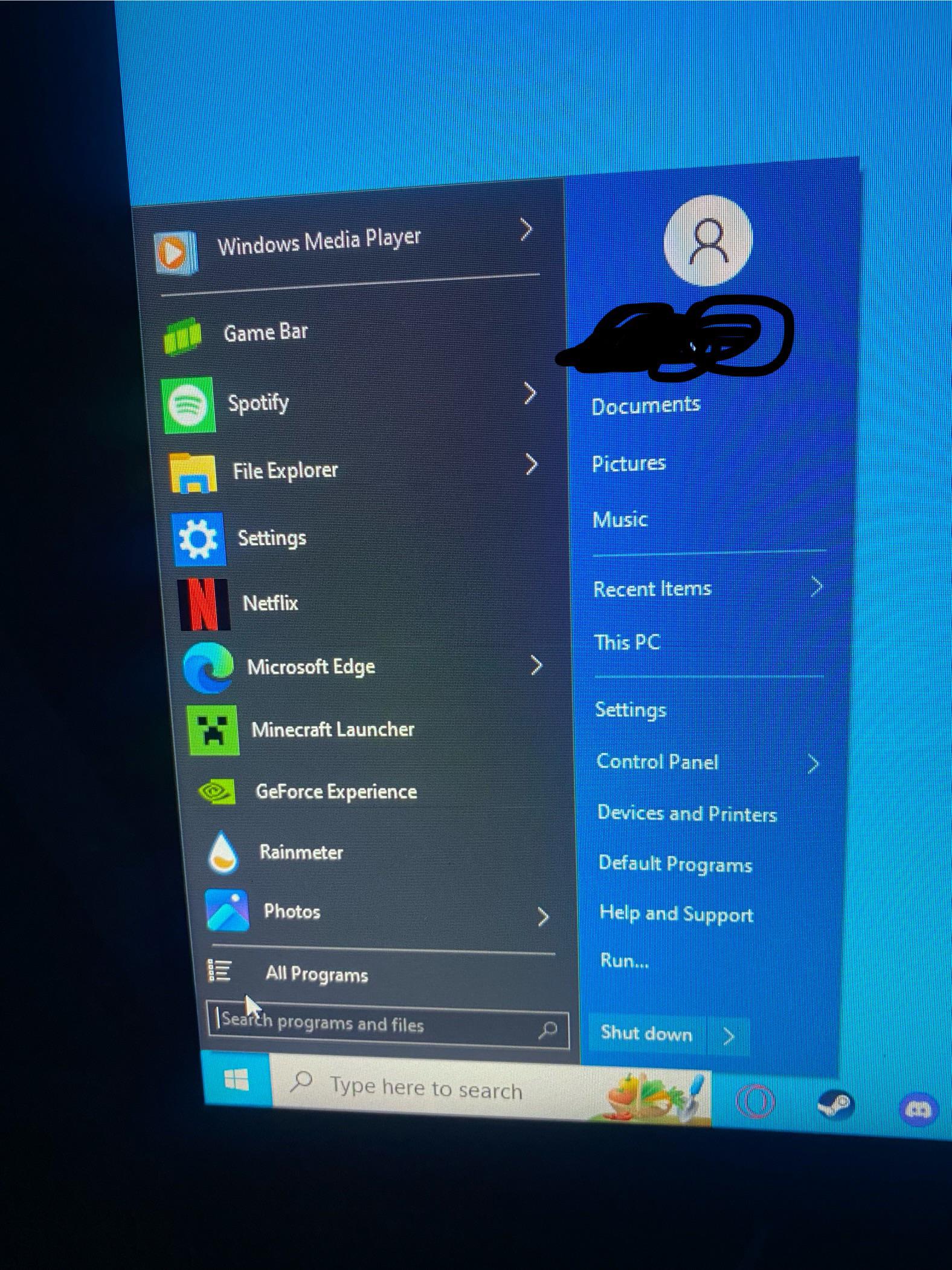 Why is my start menu like this r/WindowsHelp