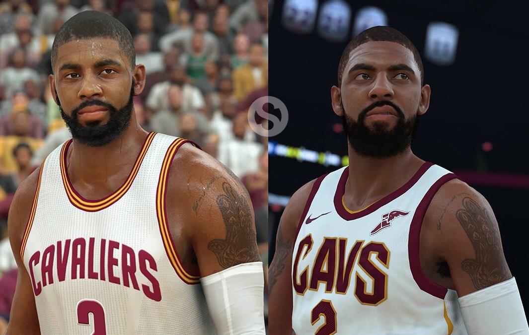 [OS] Kyrie Irving in NBA 2K17 vs. 2K18 NBA2k