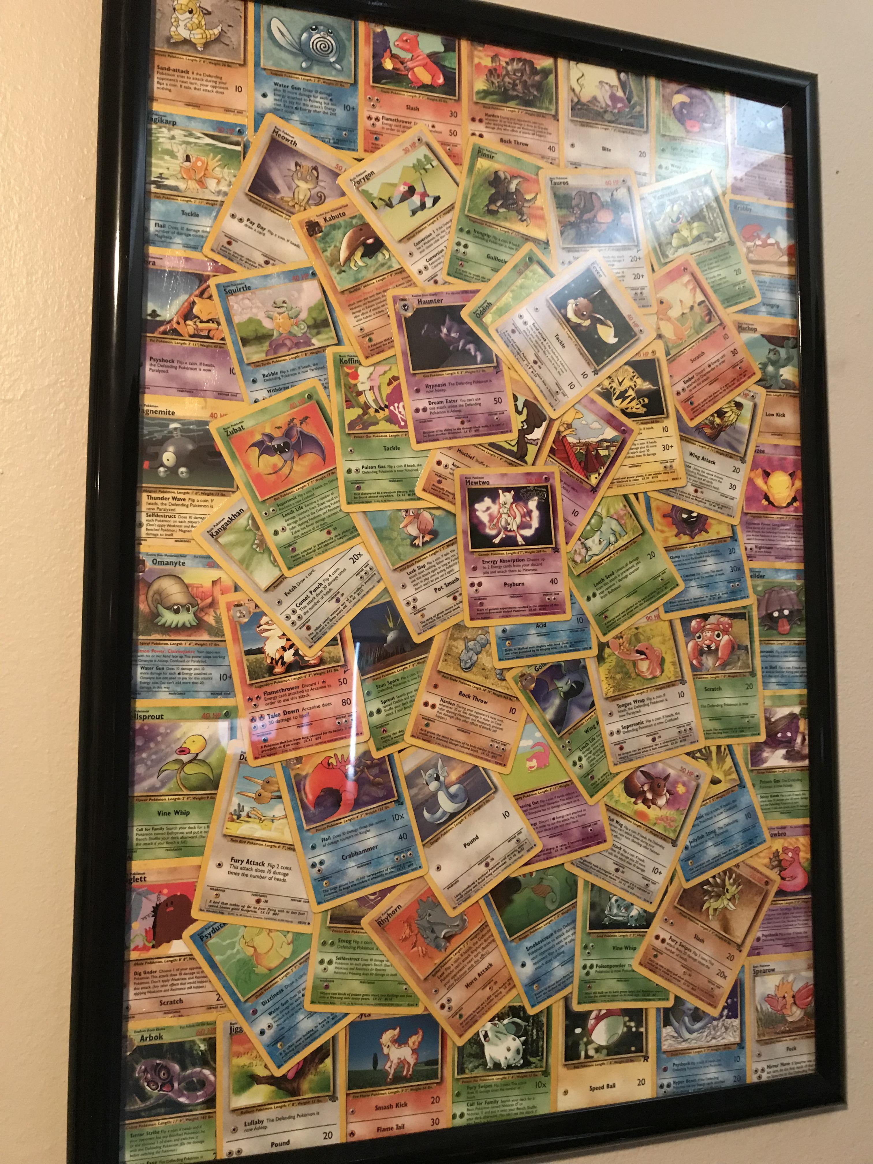 My fiancé and I made some wall art this past weekend from old cards
