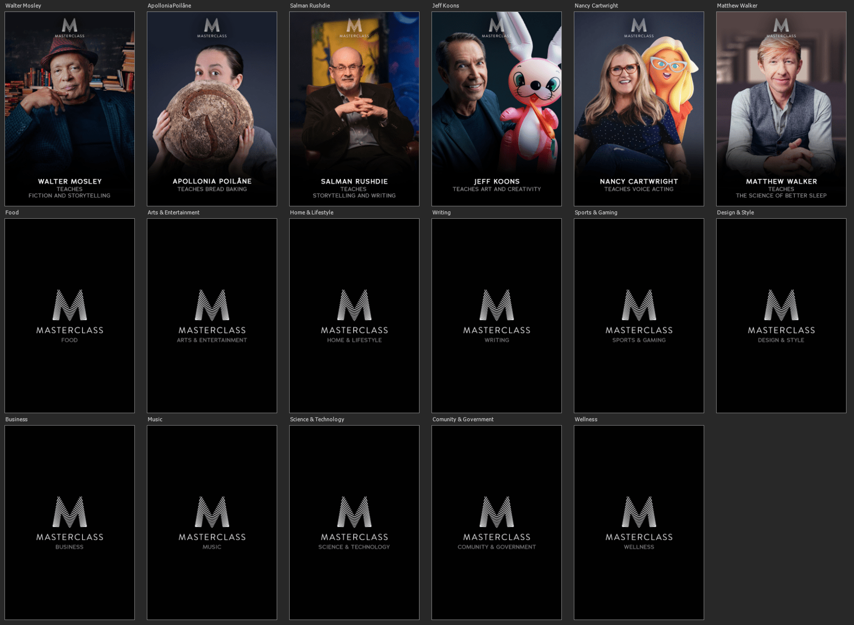 [COLLECTION] MasterClass Update December 2020 + New Category Posters