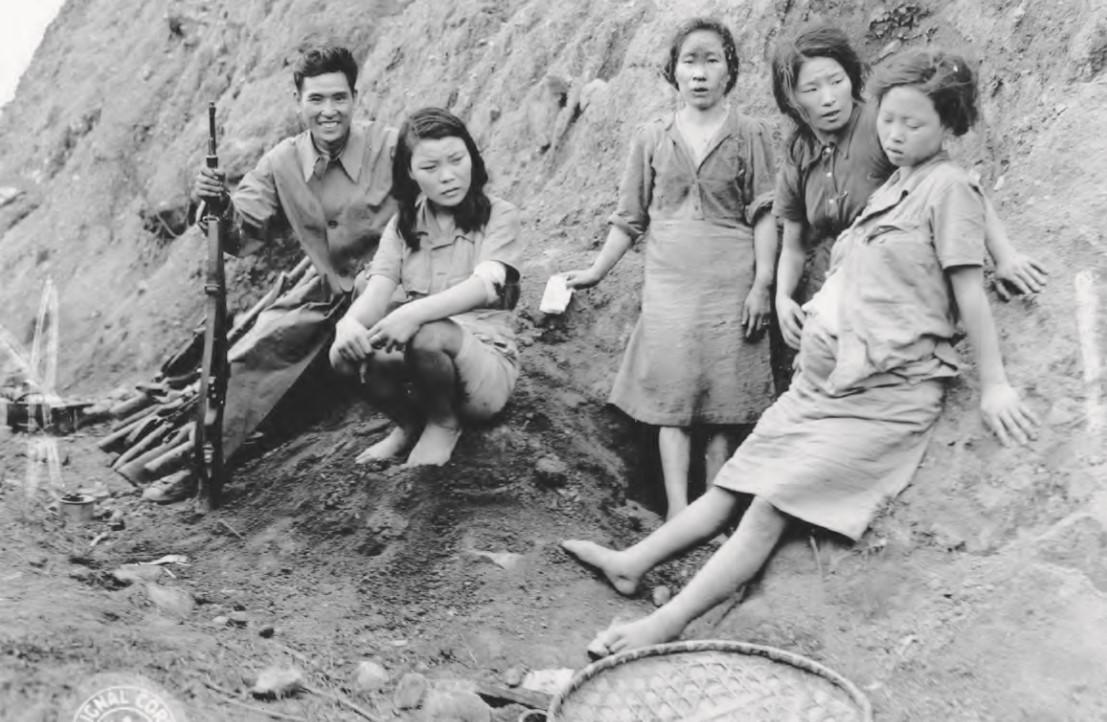 Korean women" who survived and rescued by Allied units from