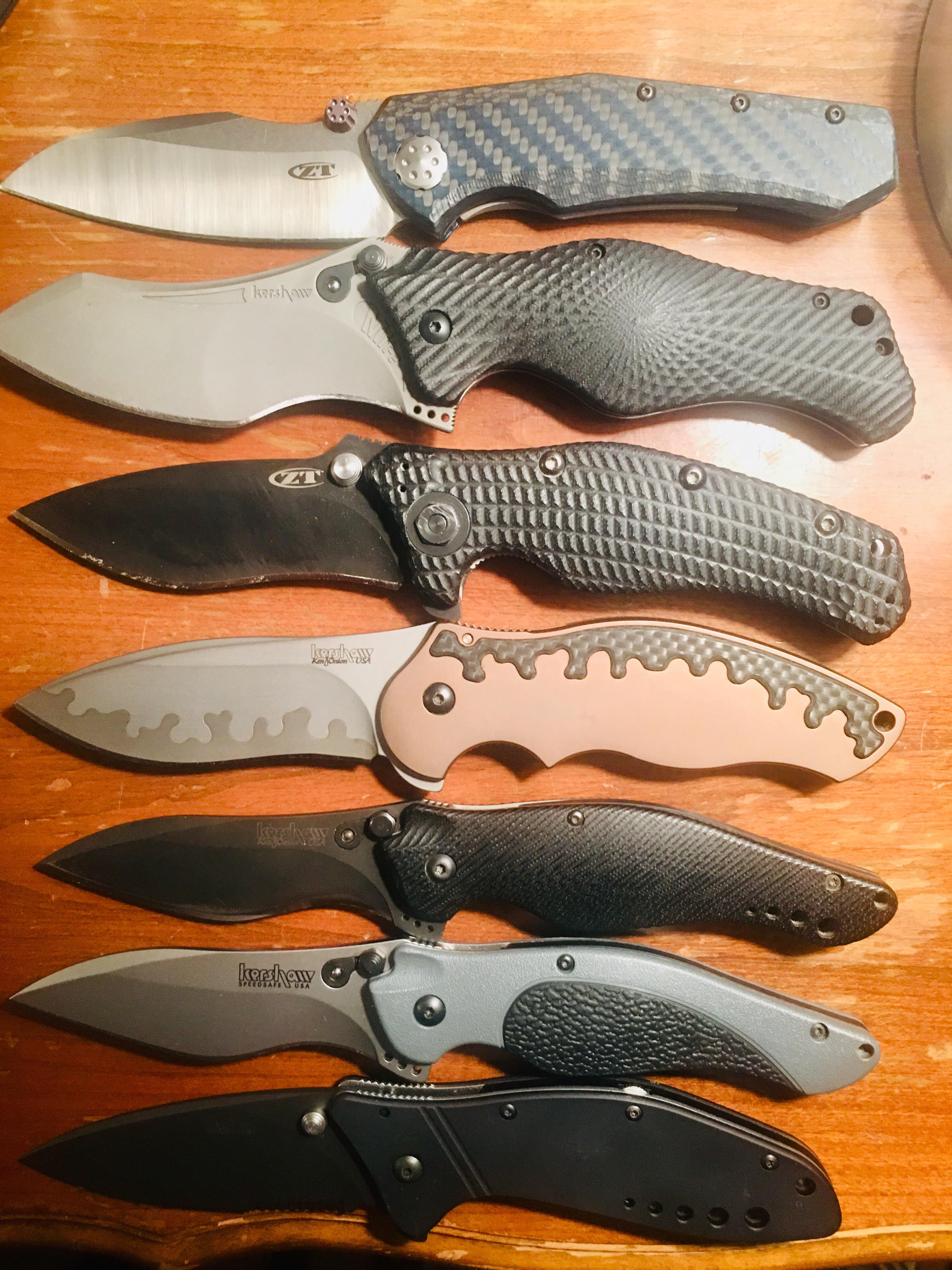 A tiny bit of my discontinued kershaw/zt collection r/kershaw