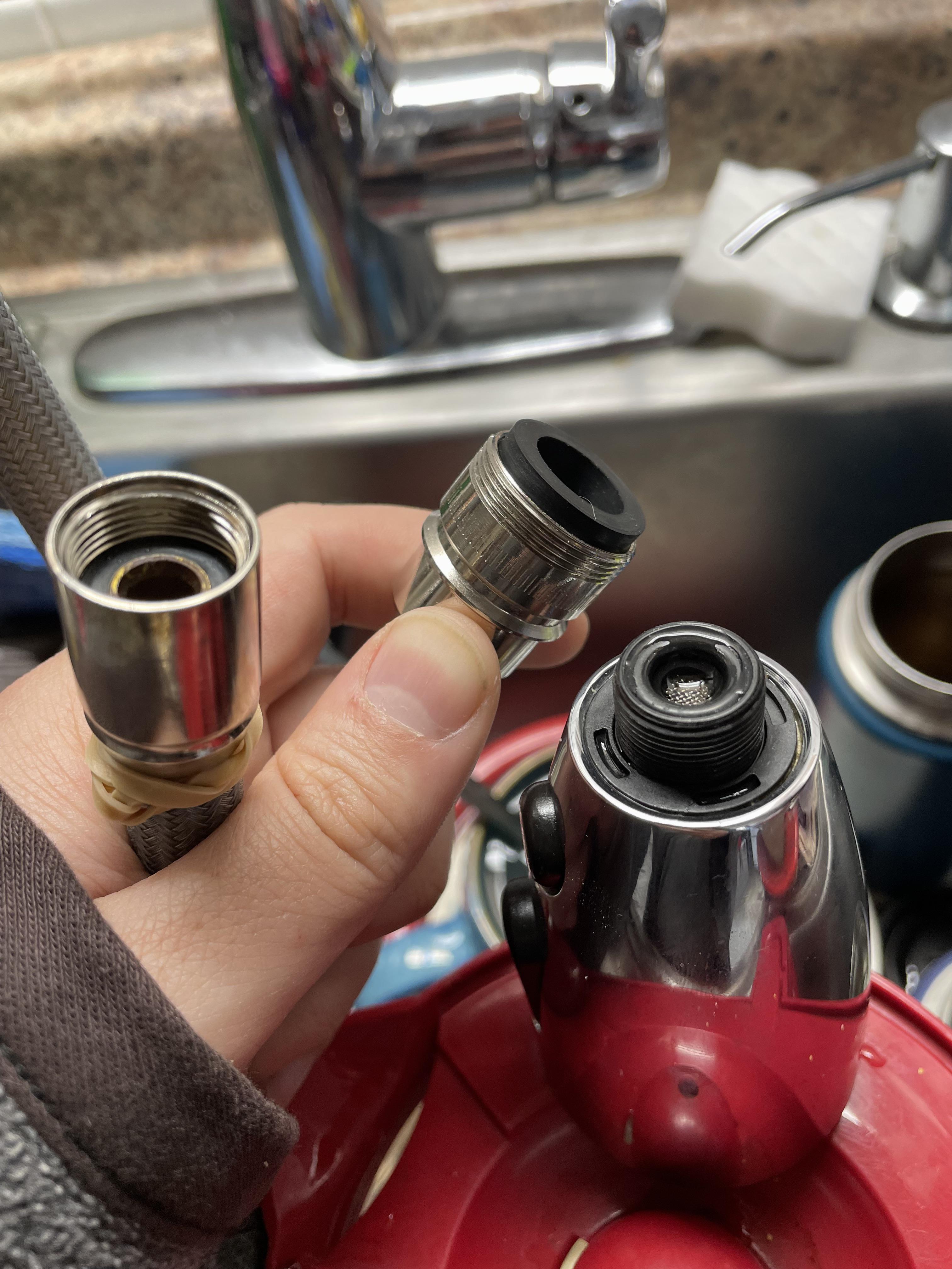 What Adapters do I need to connect my Fairbury 4005 spray faucet hose