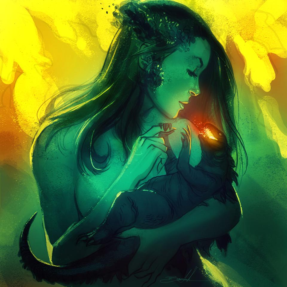 mother earth and her son (godzilla) by natebaertsch r/GODZILLA