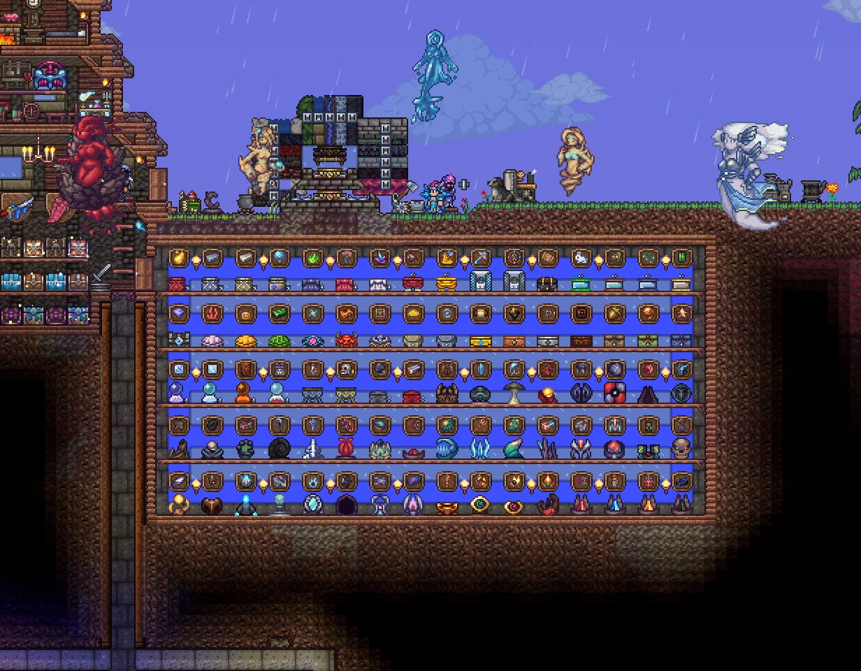 Collected all Terraria+Calamity music boxes, to celebrate I finally