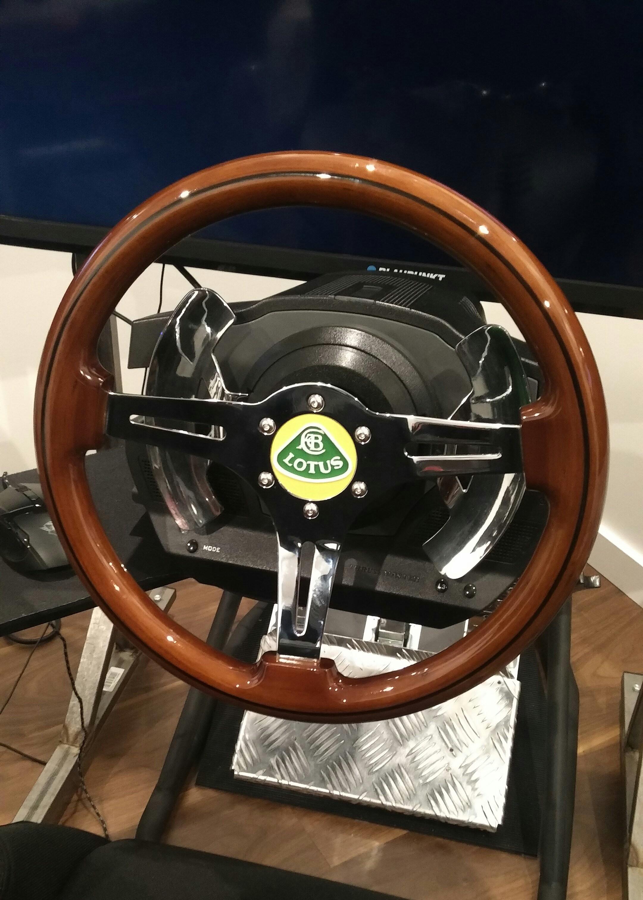 New wheel! Cheap ebay steering wheel with 3d printed Lotus logo r