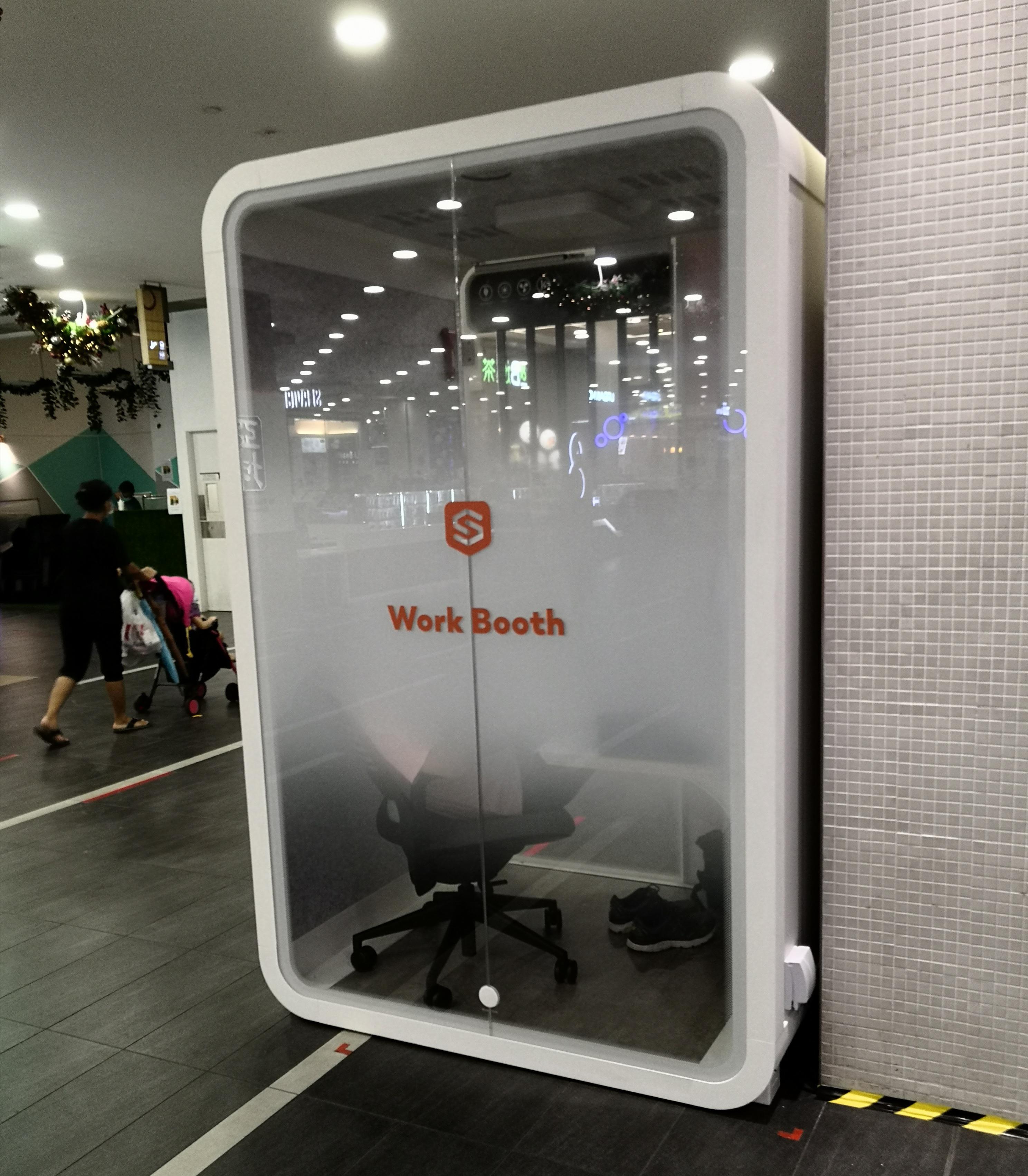 Another update on the work booths in action. Looks like this guy found