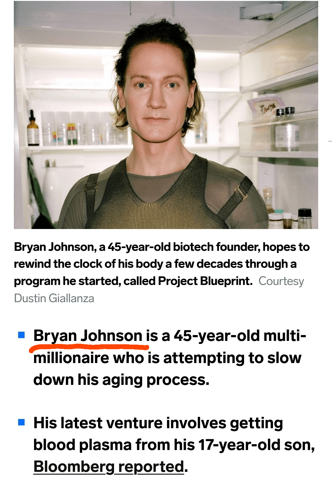 I saw the article and thought this was THE Brian Johnson (AKA Liver