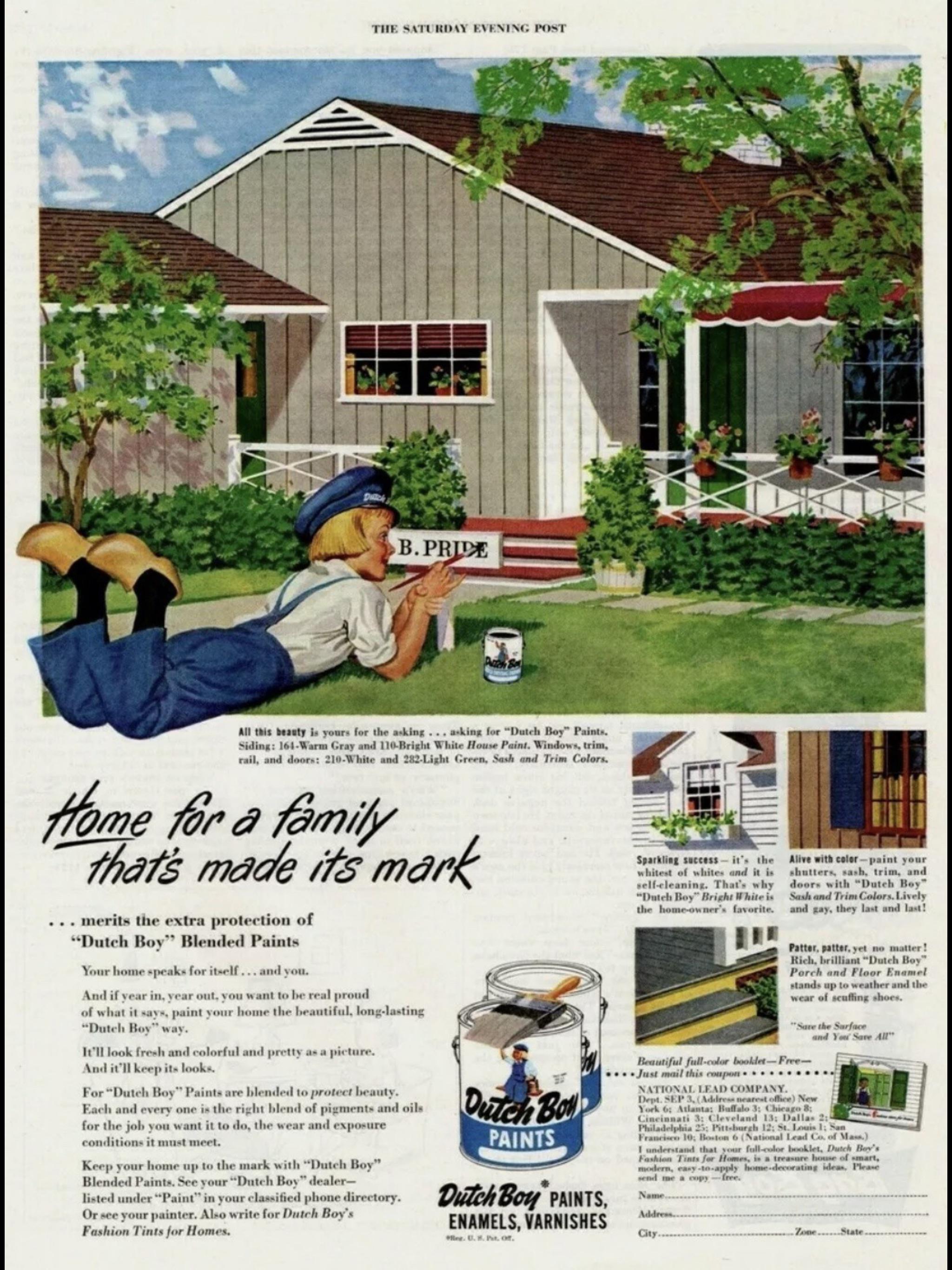 1953 Dutch Boy Paint Ad. r/vintageads
