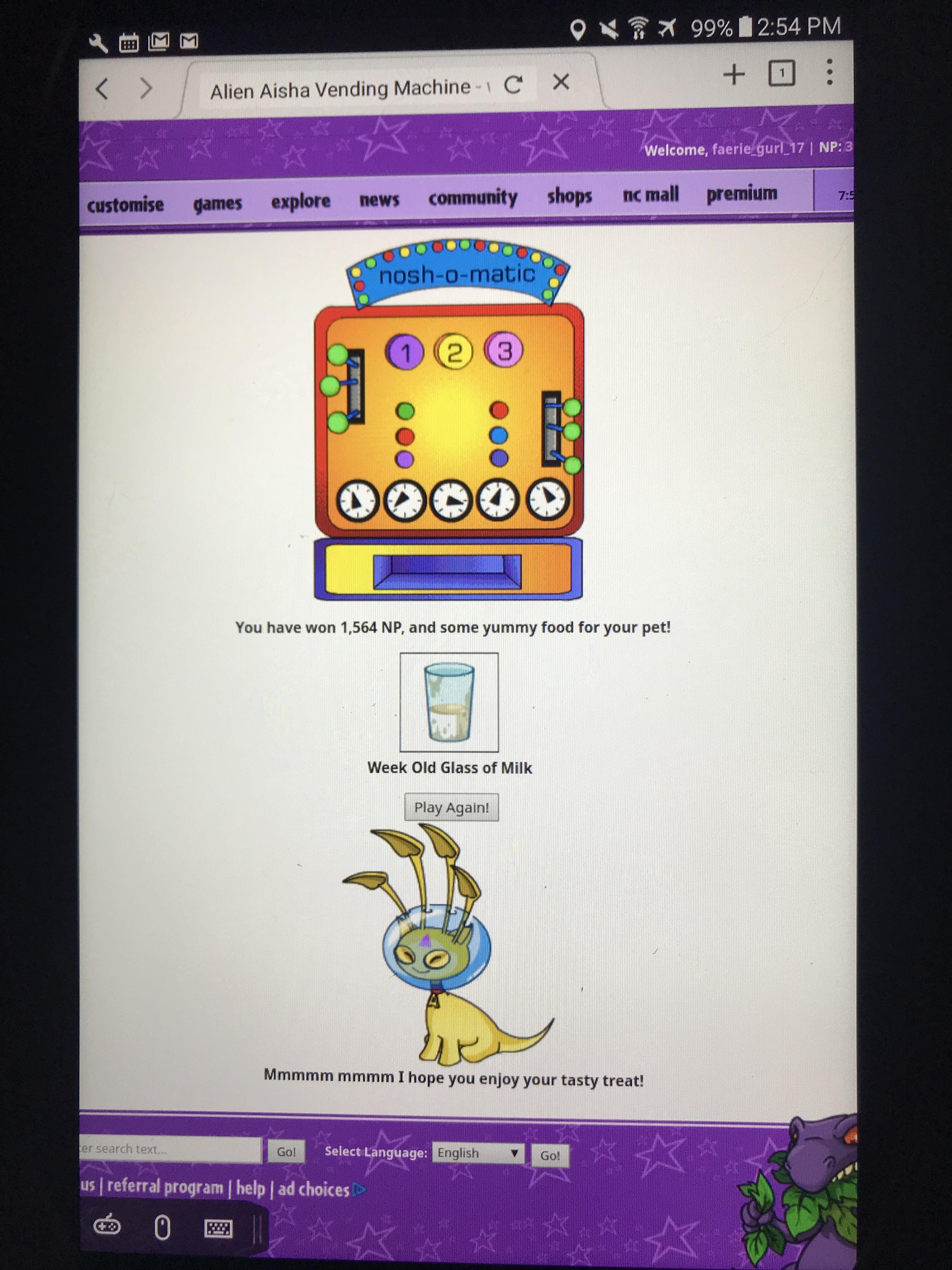 Not so lucky.. lol neopets