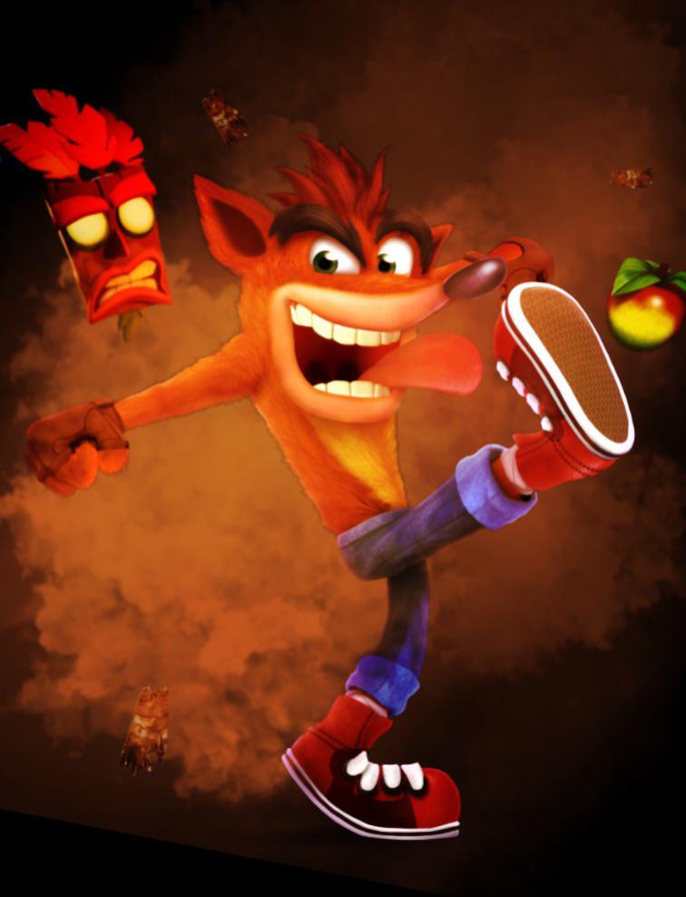 A fanmade concept poster for a Crash Bandicoot movie made by me