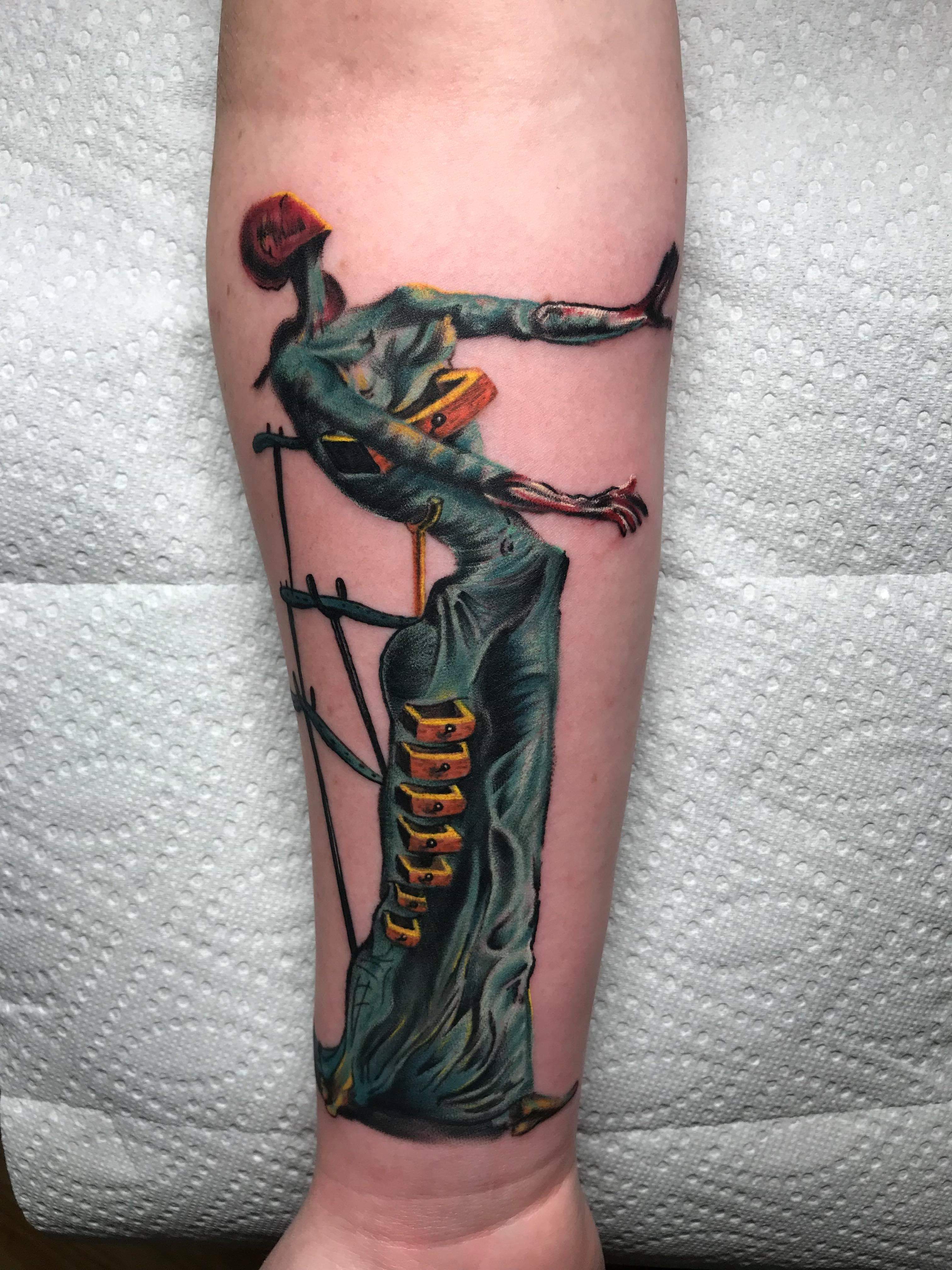 My tattoo artist did an incredible job depicring The Burning Giraffe on