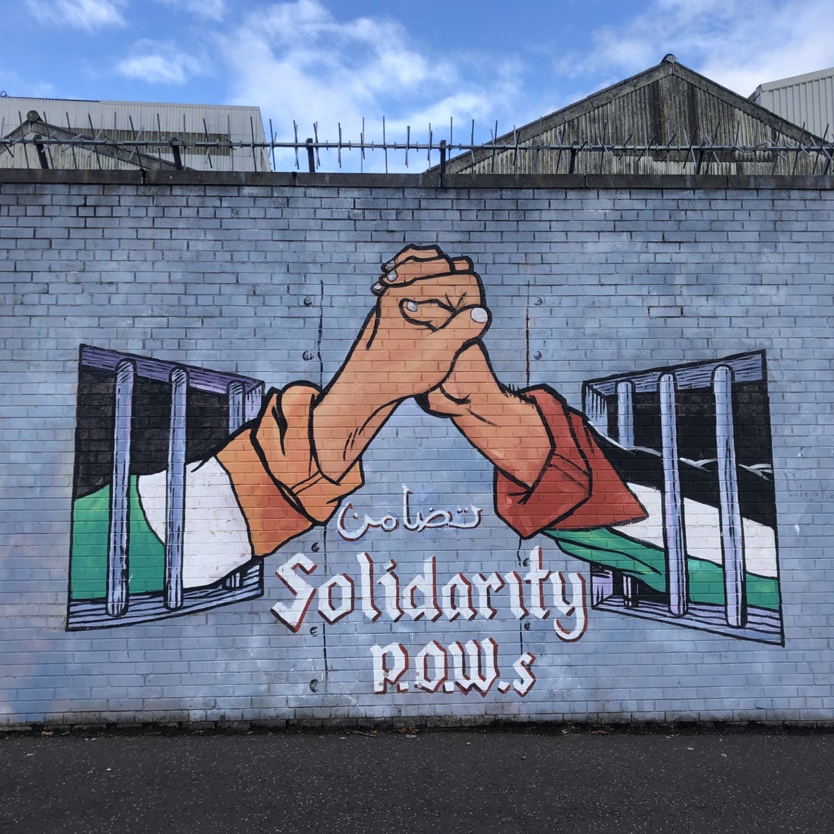 Pro Palestine mural in Belfast. There's like a million of these over