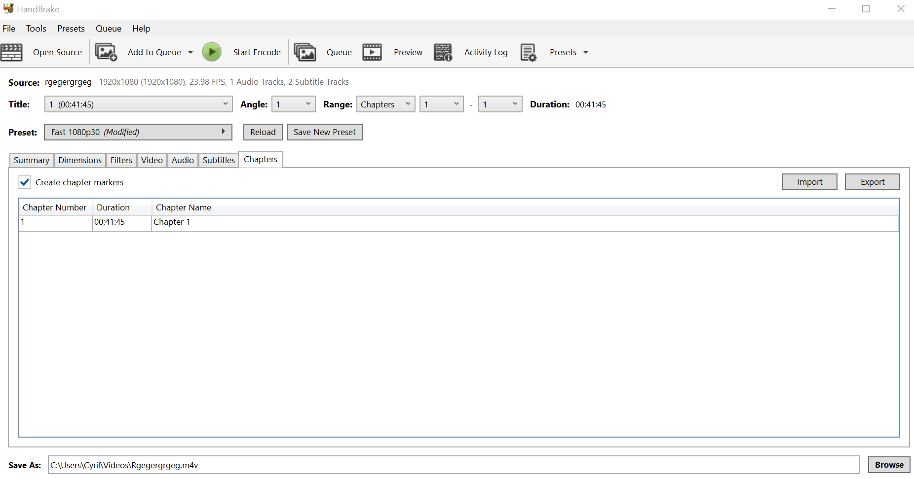 Best handbrake settings for 4k Hopblocks