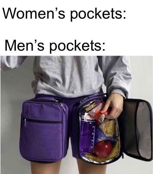 I feel bad for you women out there, I can hold almost anything in my