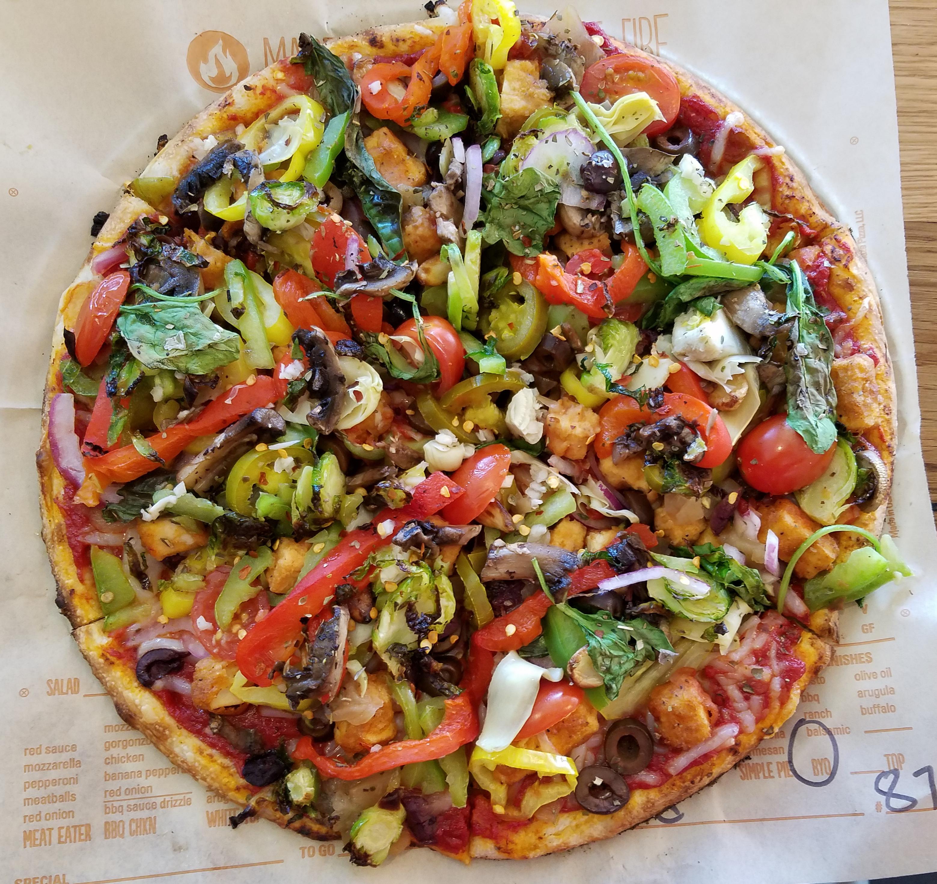 Decided to try Blaze Pizza. Was not disappointed 😋 r/vegan