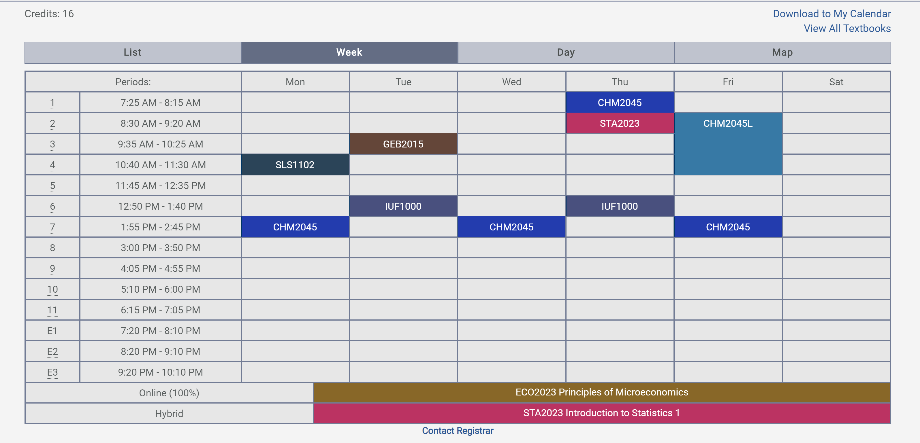 Rate my Schedule Business major on a Premed track ufl