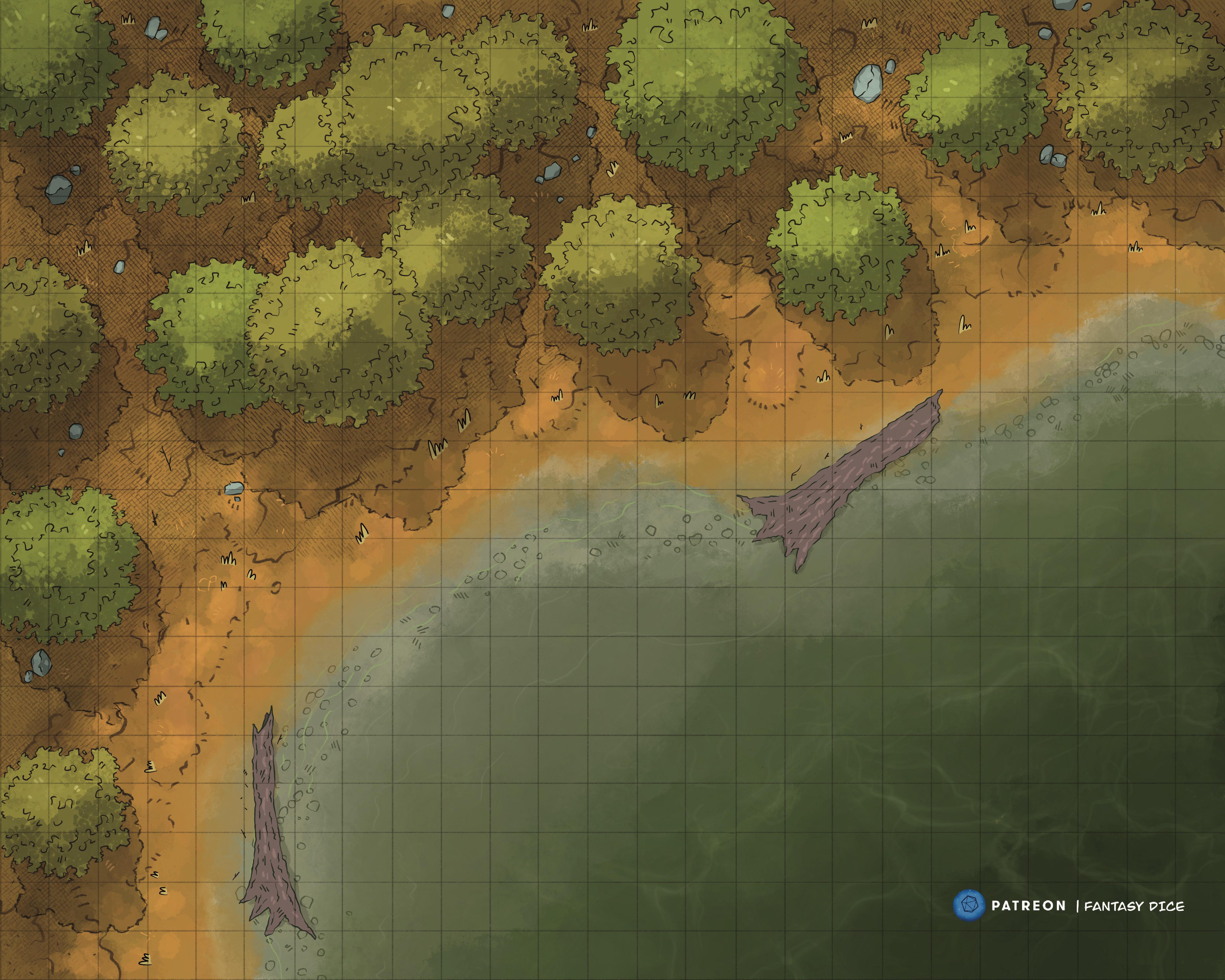 Free D&D map. Lakeside (20x25) r/dndmaps