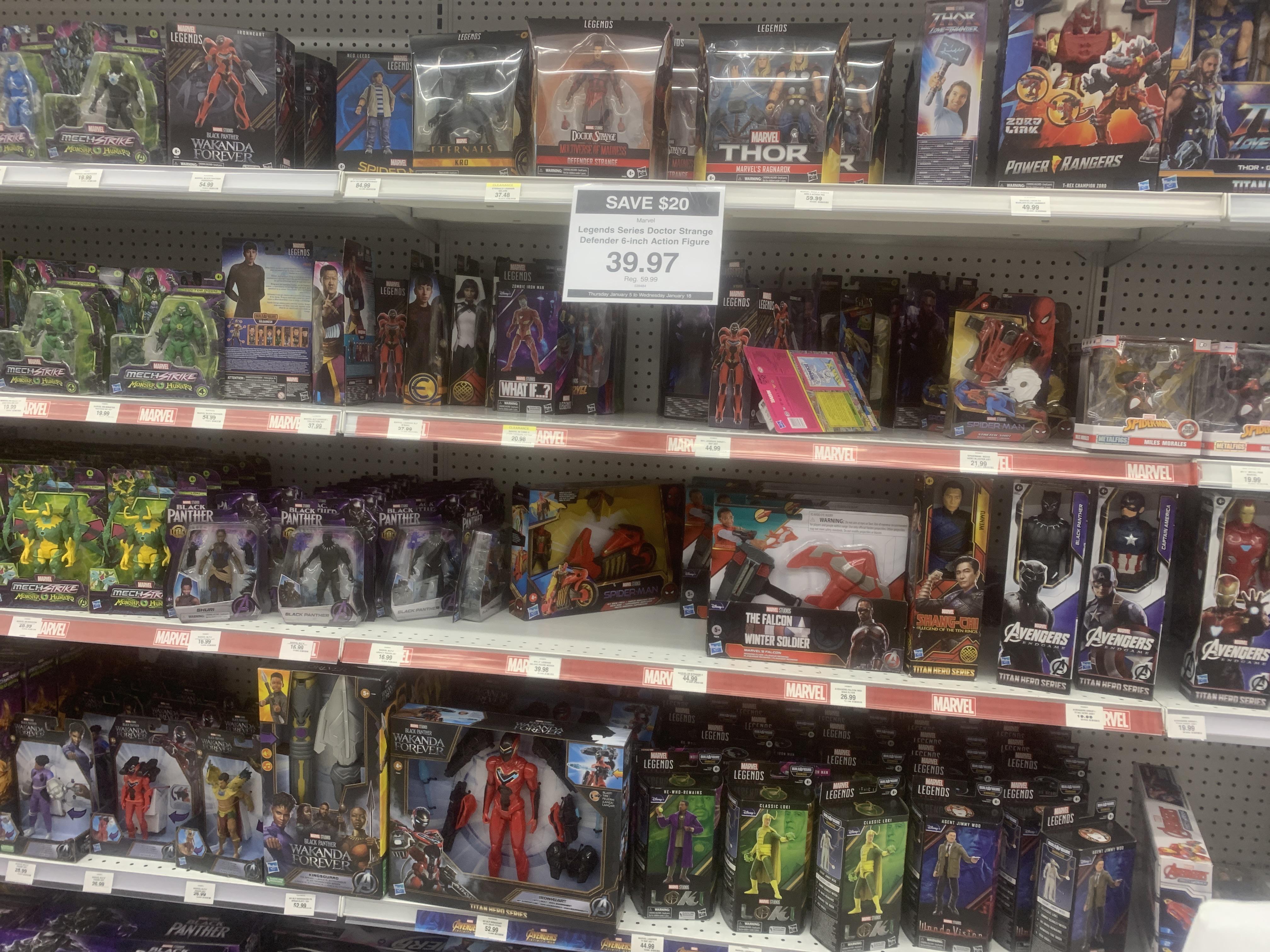 Small selection at Toys R Us at Vaughan Mills in Canada r/MarvelLegends