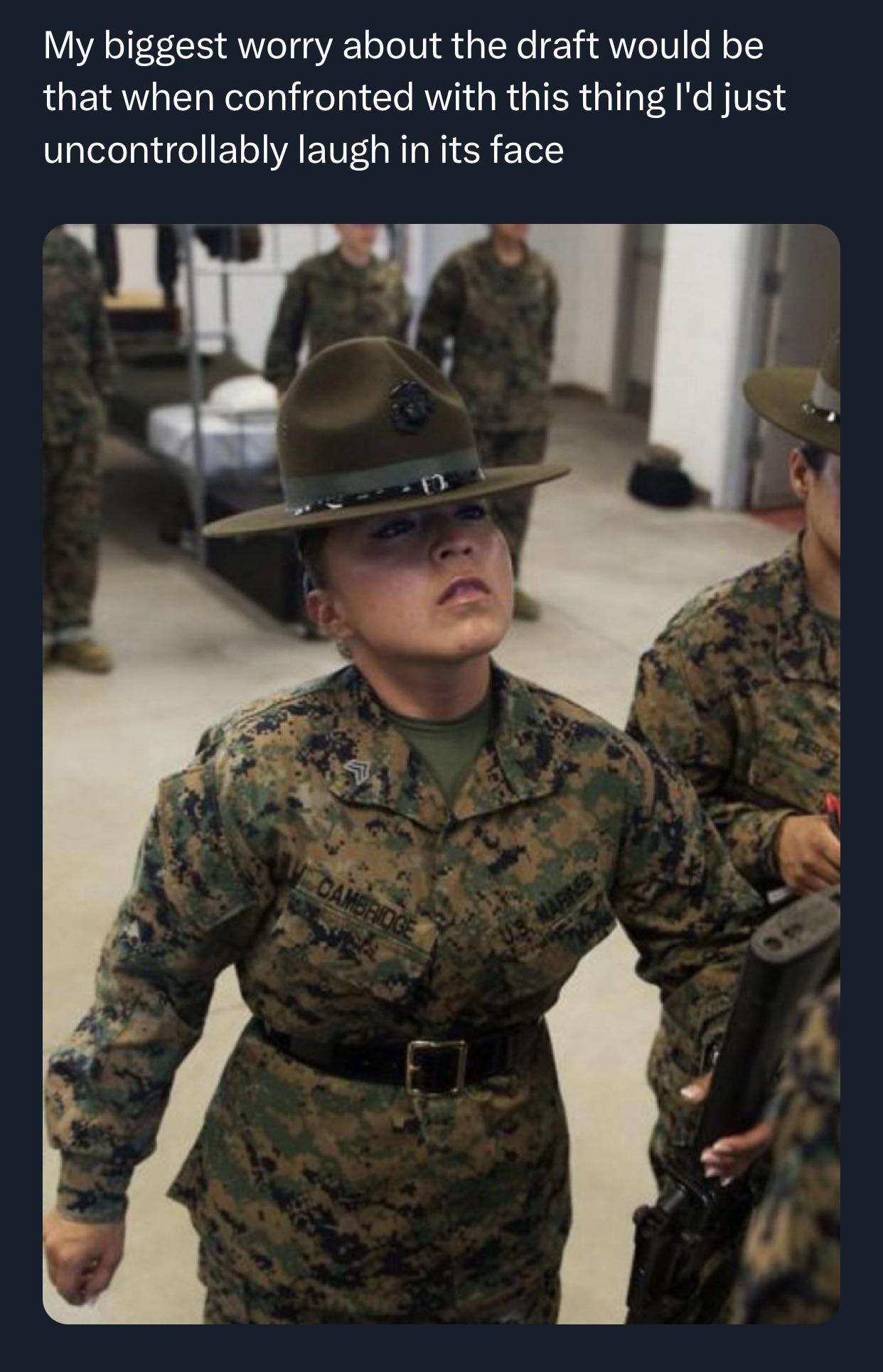 Woman Drill Sergeant Yelling