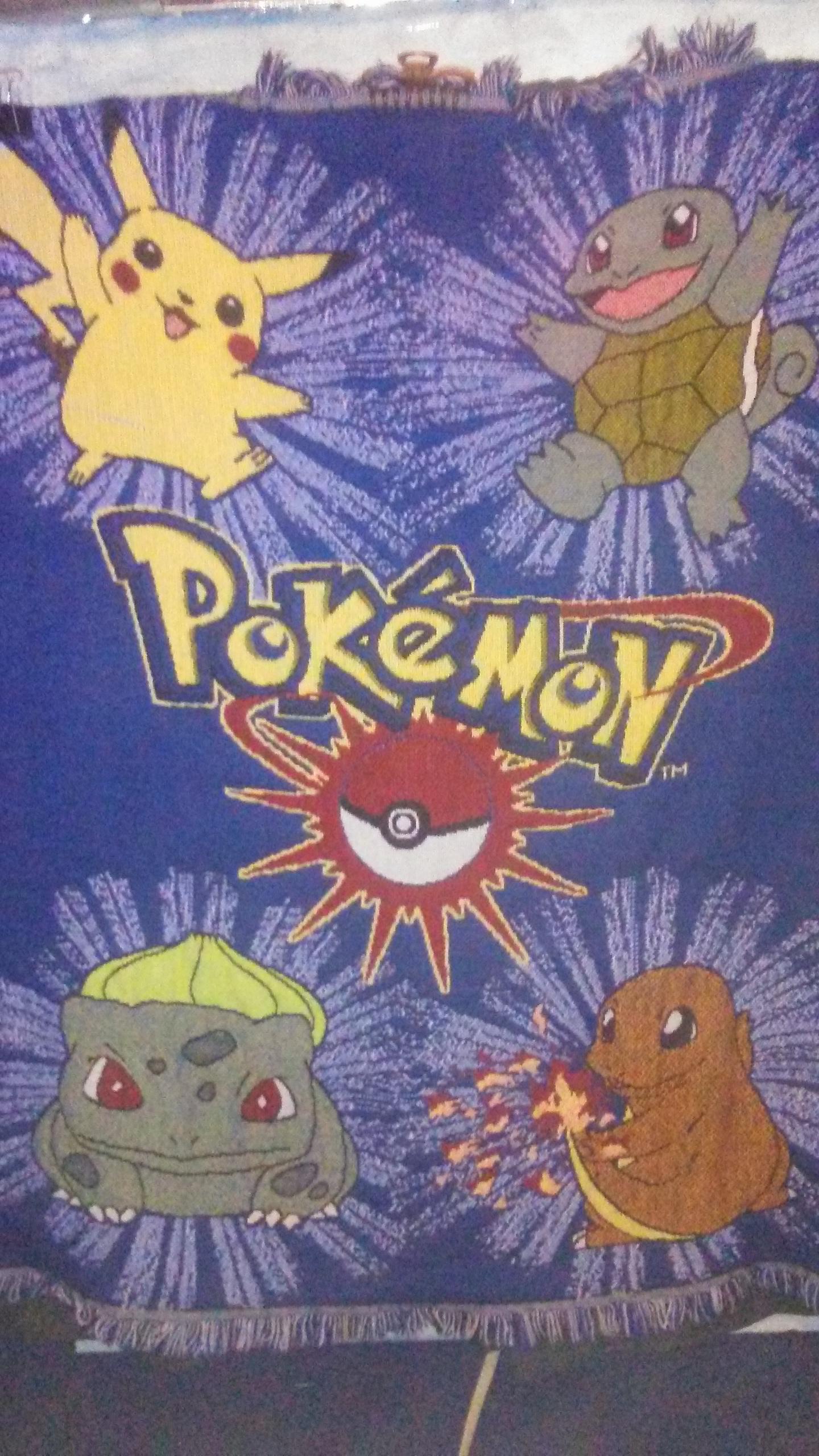 Found this old Pokémon blanket at Goodwill for only 3! My best find to